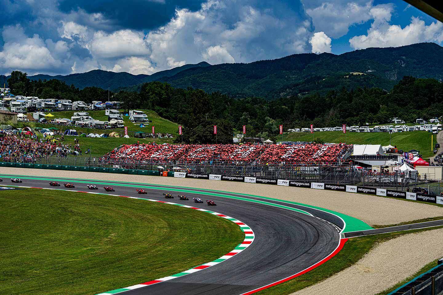Tribuna Ducati at Correntaio (turn 12) at Mugello.