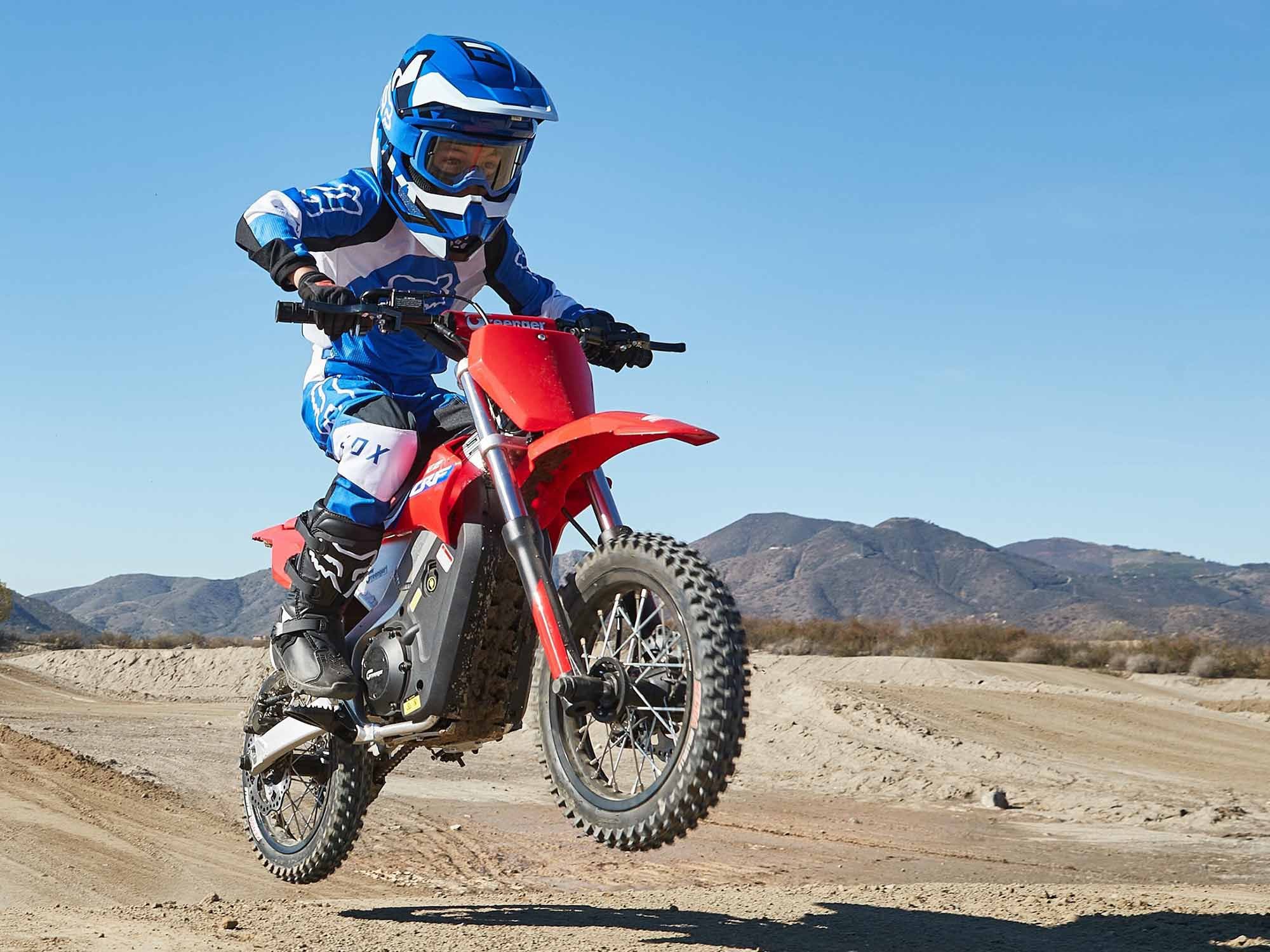 More serious than a toy bike, the new CRF-E2 is aimed at getting young riders out on the dirt with its easy operation and solid spec sheet.