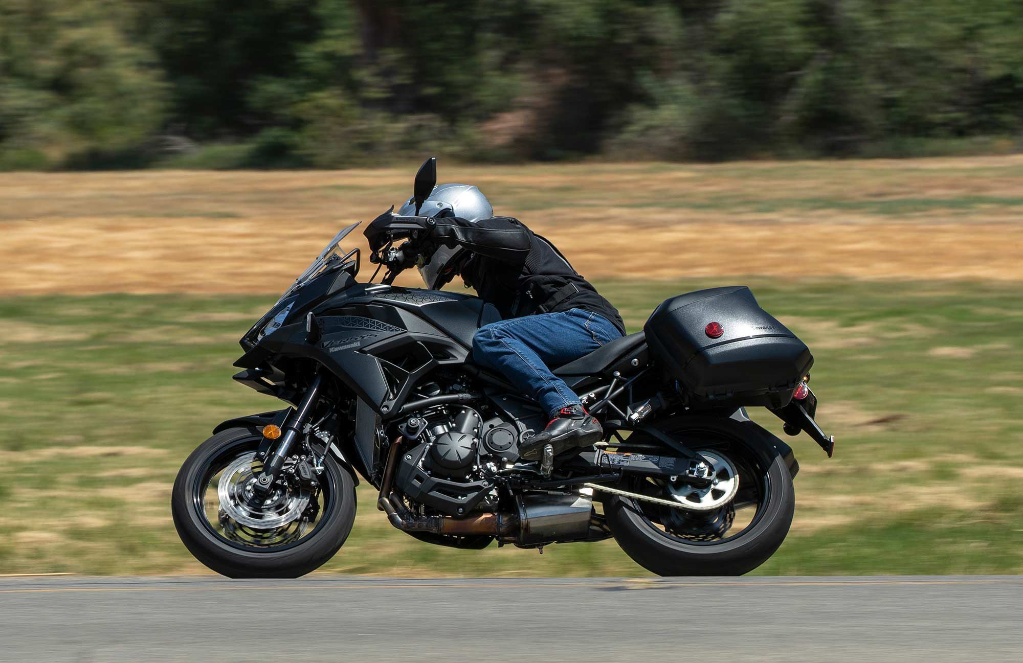 Due to the Versys 650 LT’s friendly engine, a majority of the time was spent with the traction control disabled.