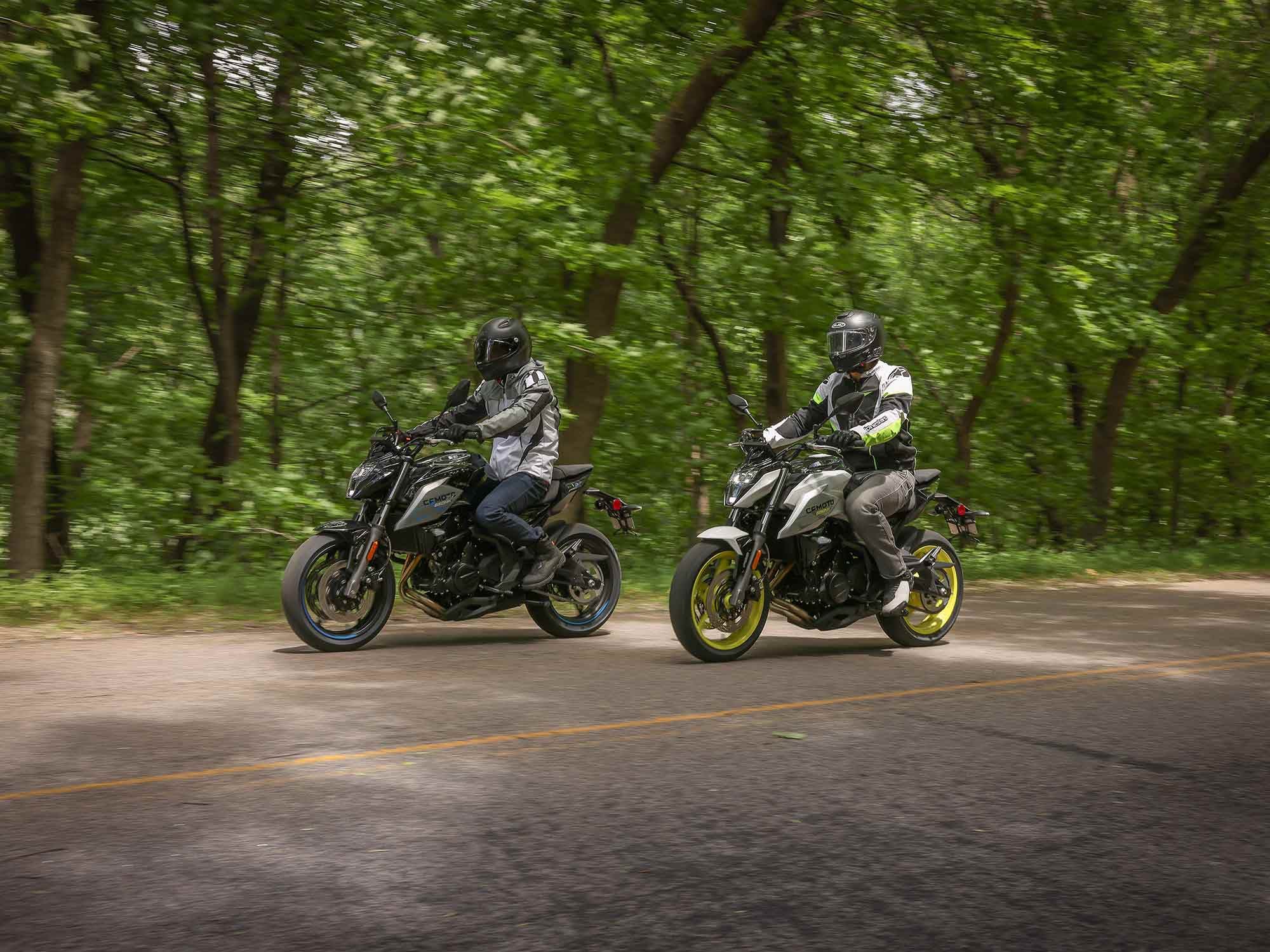 The 650NK is available in two colorways: Nebula White and Nebula Black. MSRP is $6,499, and the bike comes with a two-year manufacturer warranty.
