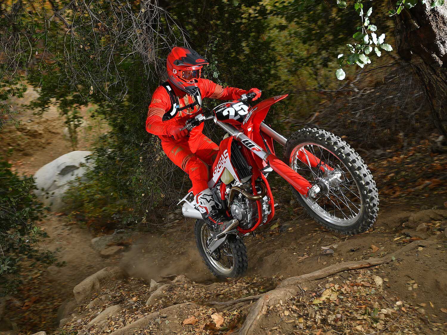 Riding the 2021 GasGas EX 250F.