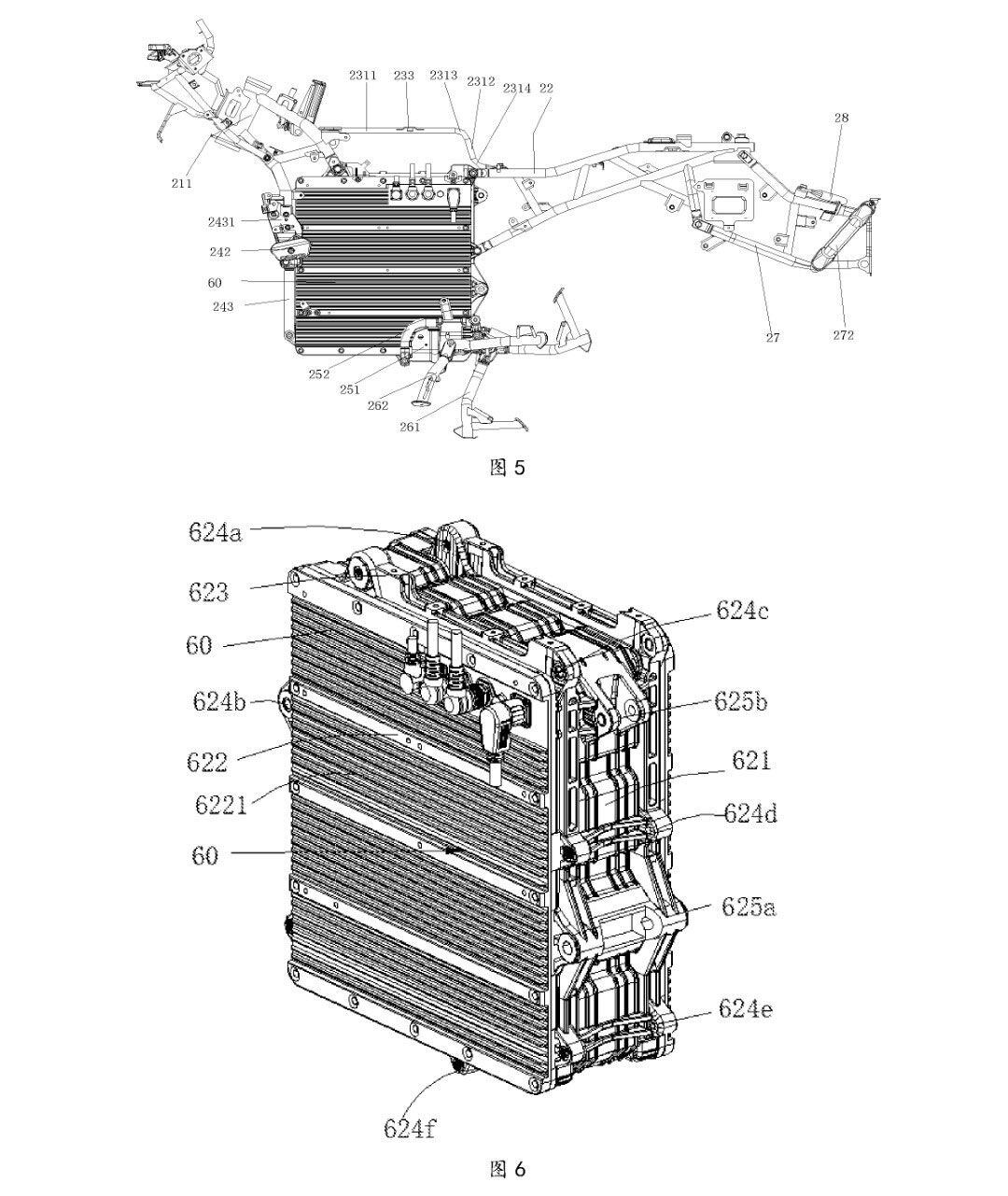 In this illustration, you can see how the modular battery alloy case is fitted with frame components to give the chassis its structure.
