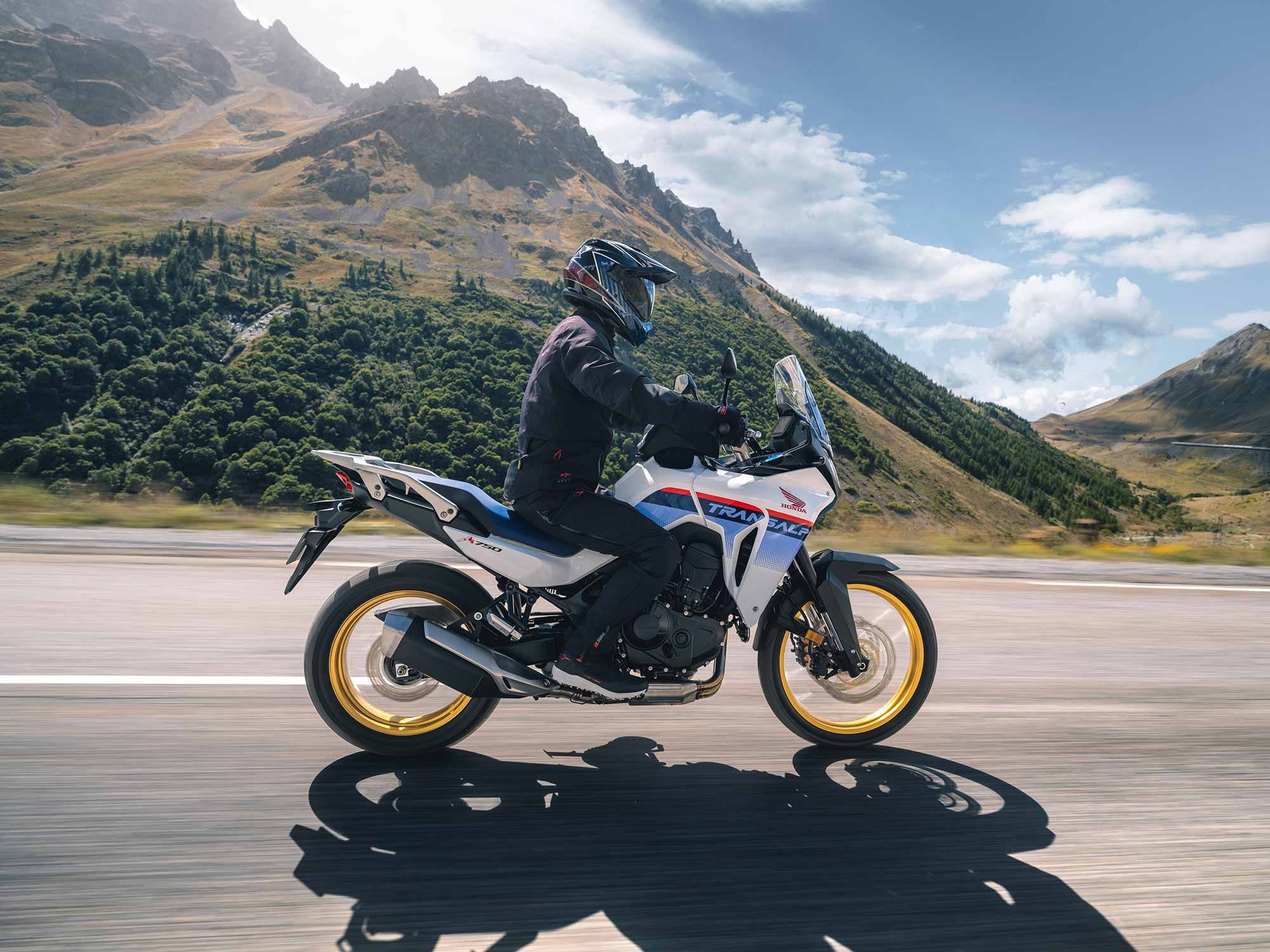 2023 Honda XL750 Transalp in action.