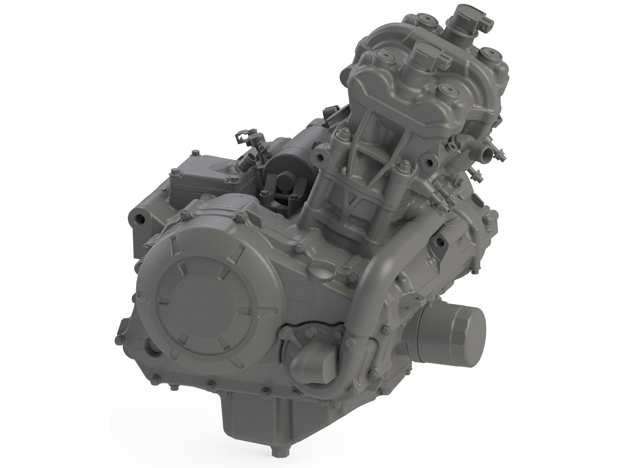 CAD drawings of Aprilia’s new 250cc four-stroke DOHC twin.
