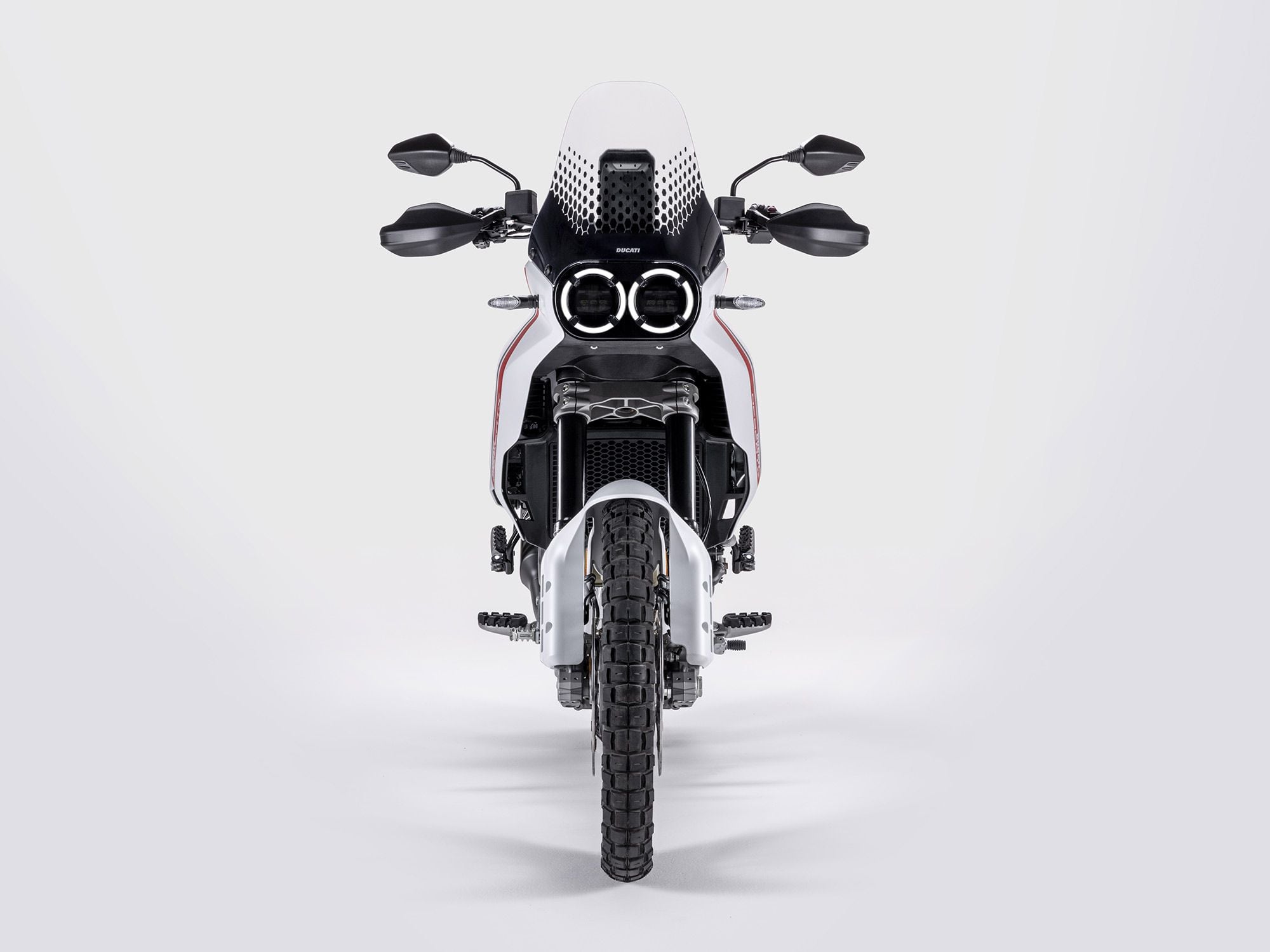 Squint your eyes and you’re looking at a Dakar racer. Styling is retro-modern and yet looks very Ducati.
