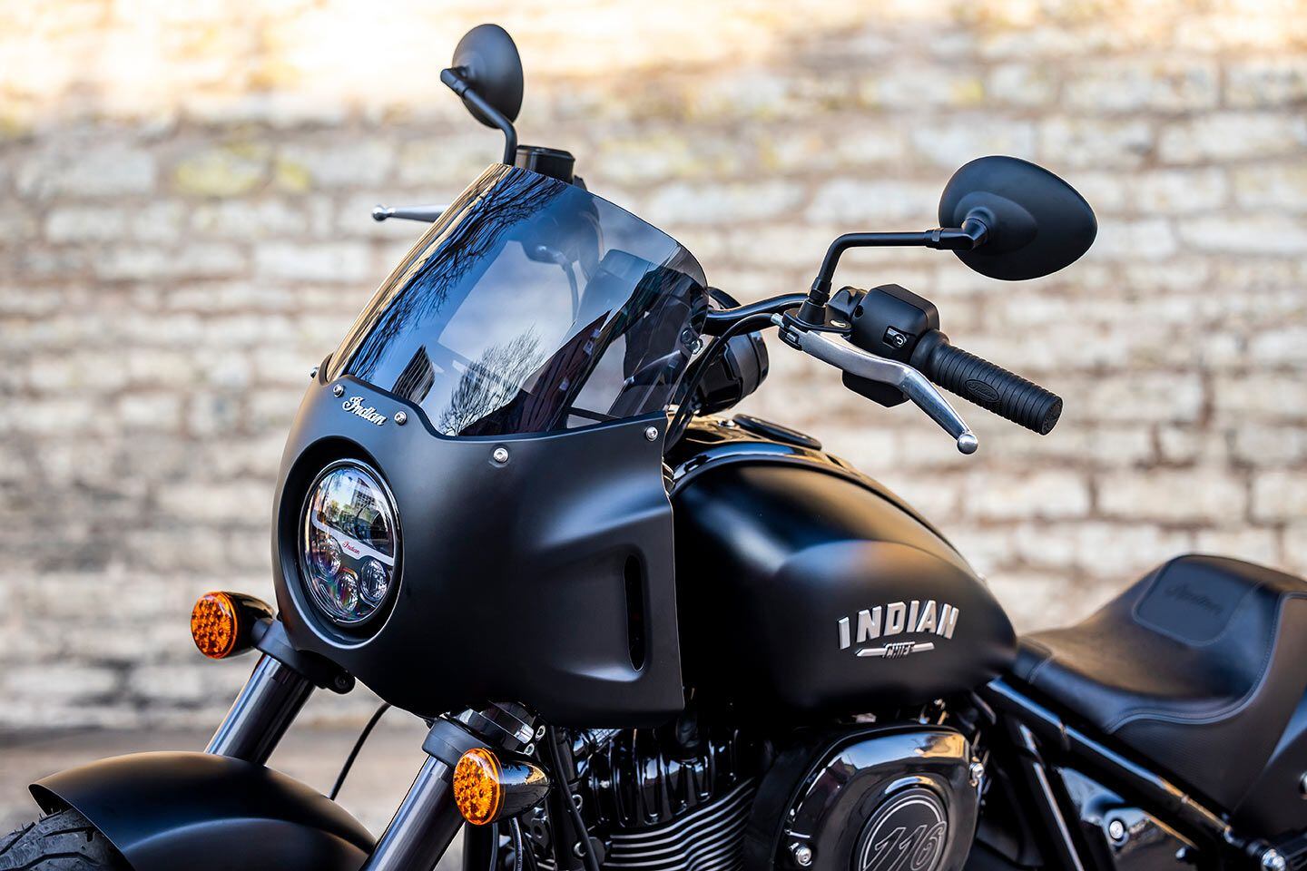 Three windscreens are available, we tried all of them and the standard is pretty hard to beat.