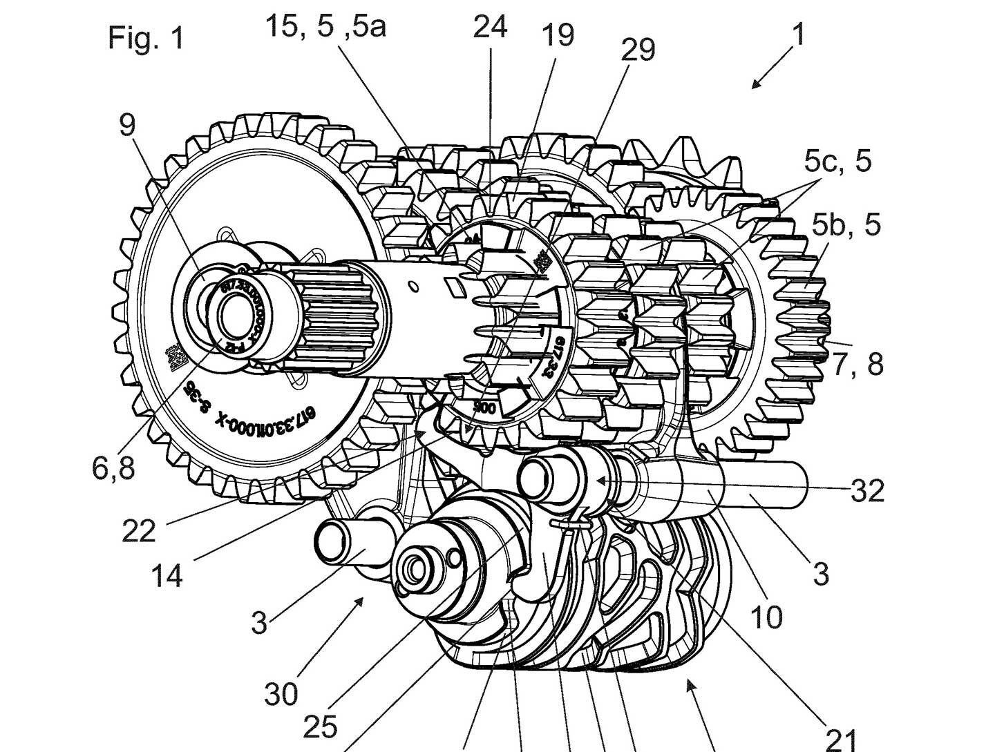 We know which transmission is depicted here, as standard KTM part numbers are clearly visible, telling us it’s from an LC8.