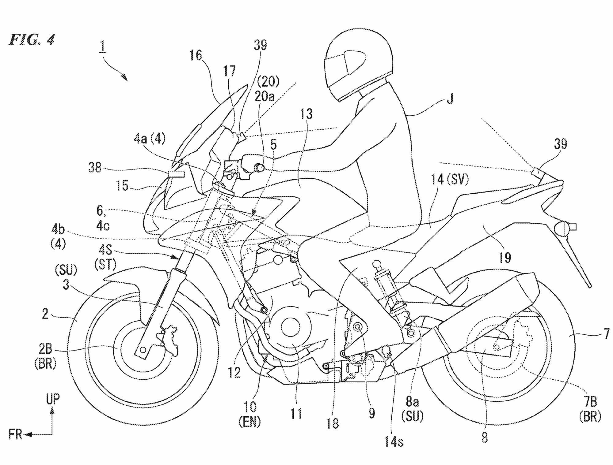 Honda continues to file patents for systems associated with its Rider Assist Technology suite.