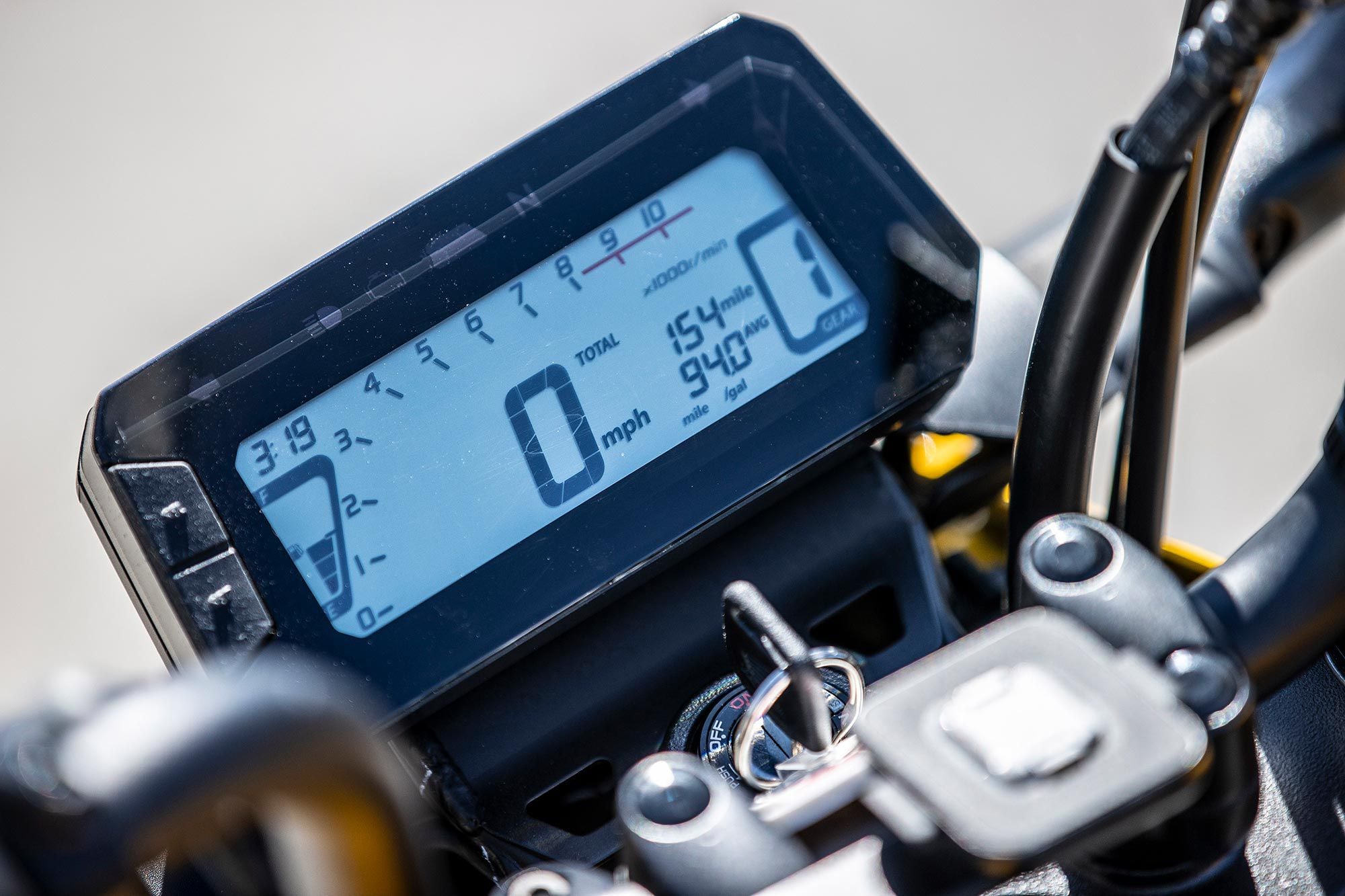 The 2022 Grom now has a gear position indicator in the top right corner of its digital gauge.