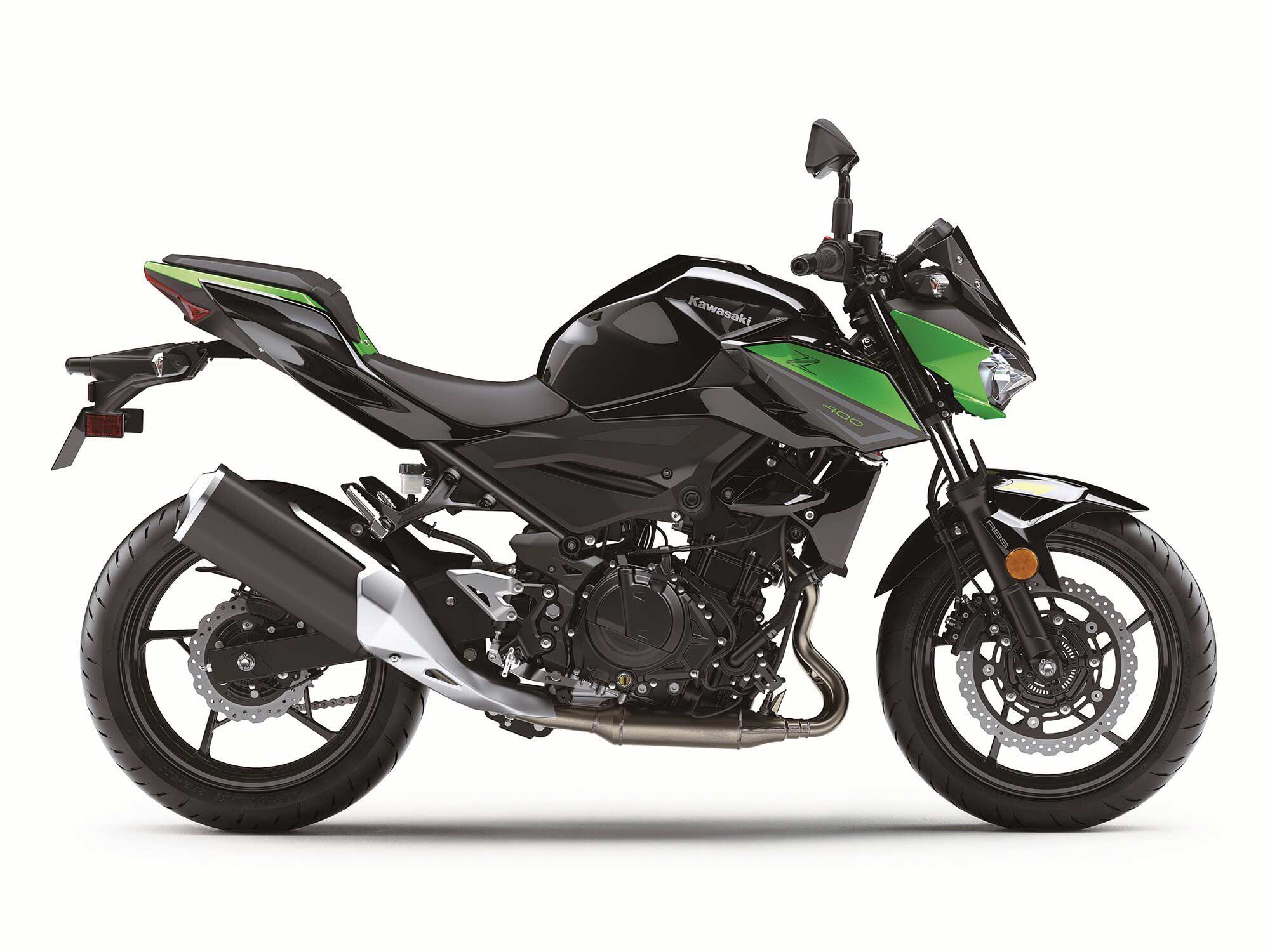 The Kawasaki Z400 is the naked version of the Ninja 400.