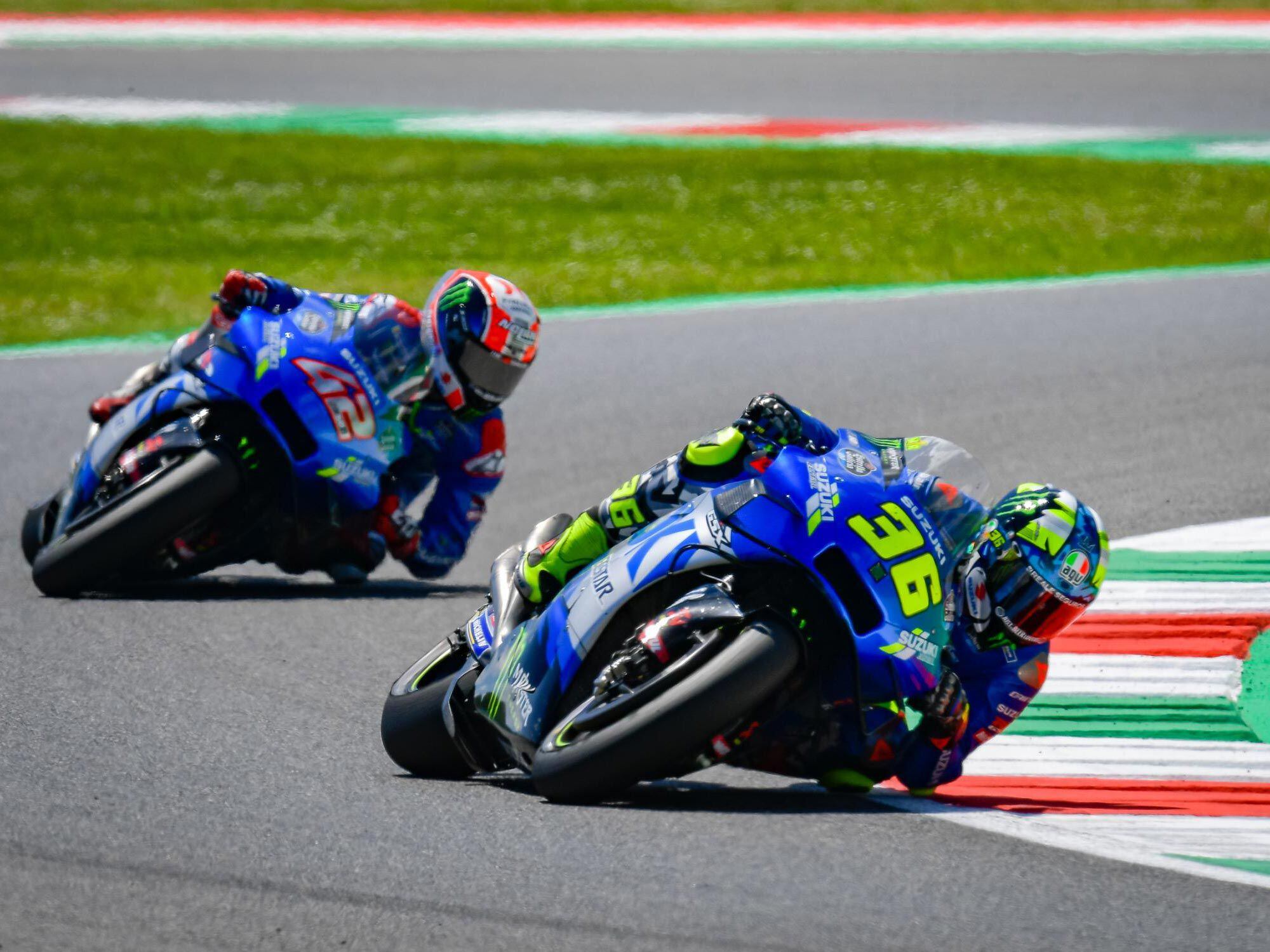 Joan Mir parece haber encontrado la forma de conservar sus neumáticos en la Suzuki.  ¿Es la bicicleta o su estilo de conducción?