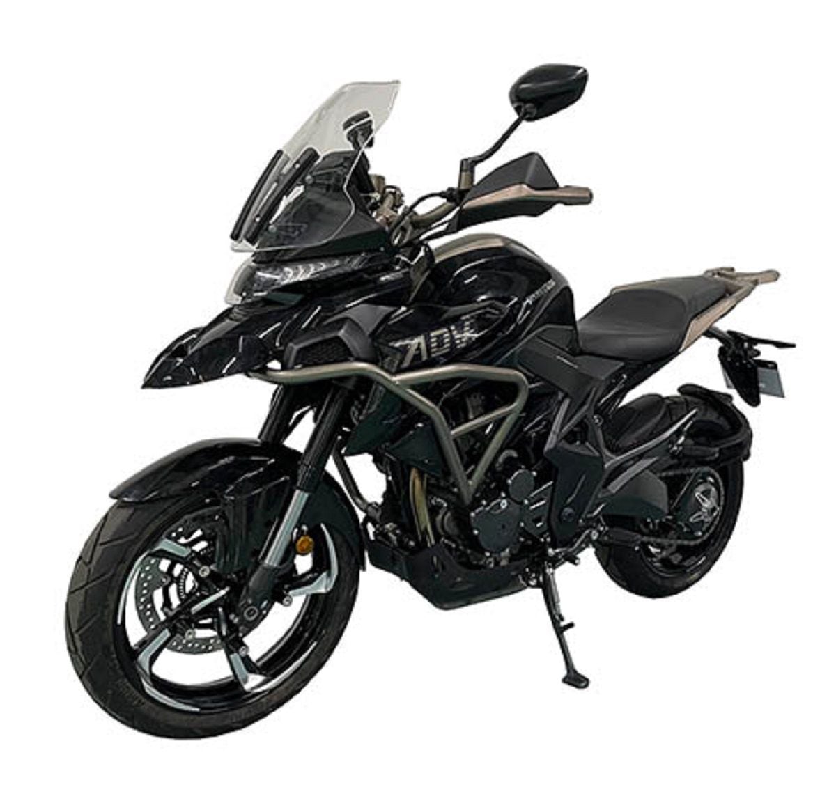 The same formula—new engine and swingarm—is applied to the new adventure model in the range, the ZT350-T1, which will see three versions.