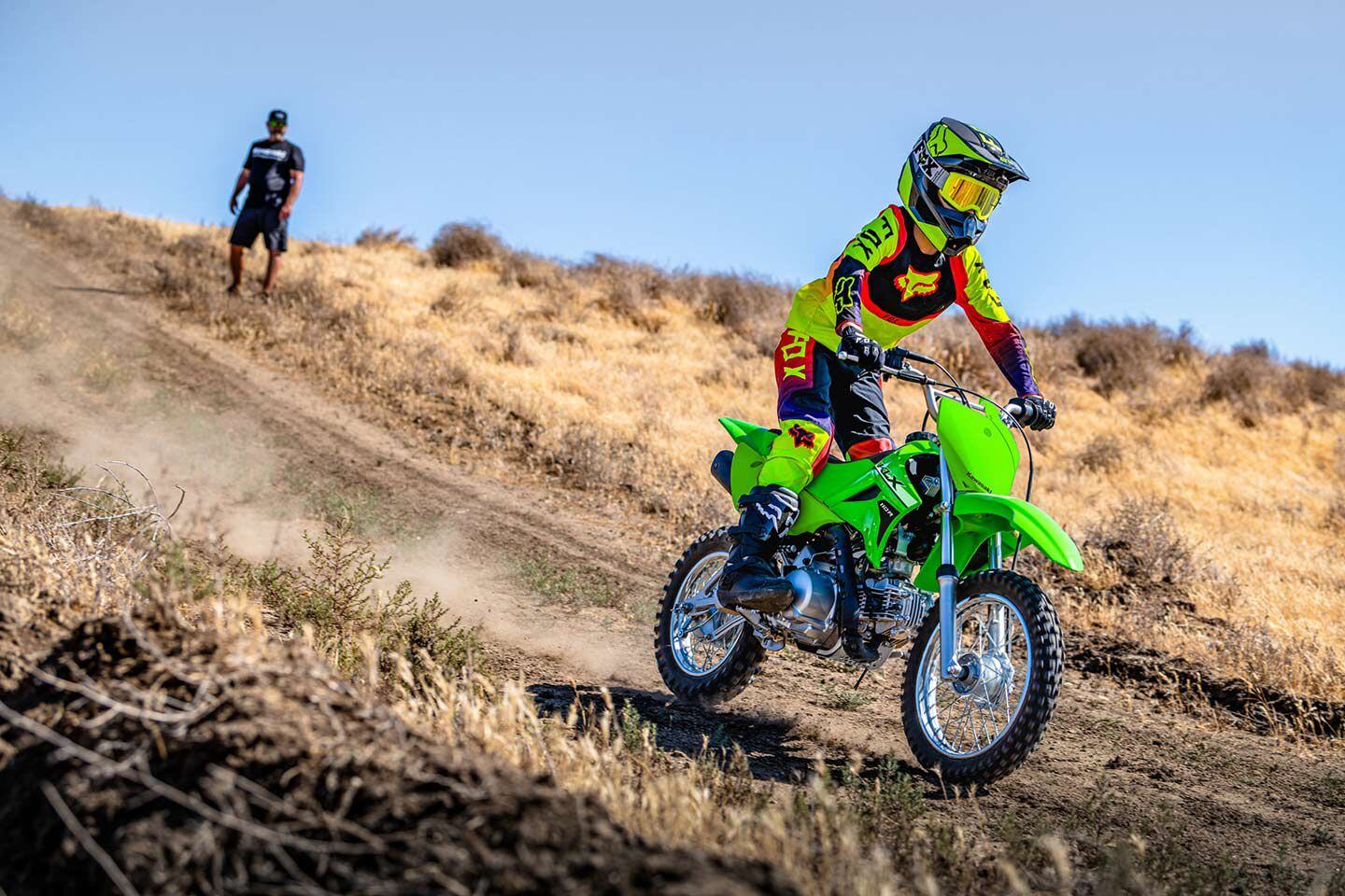 The Kawasaki KLX110R is the start of a riders KLX journey.