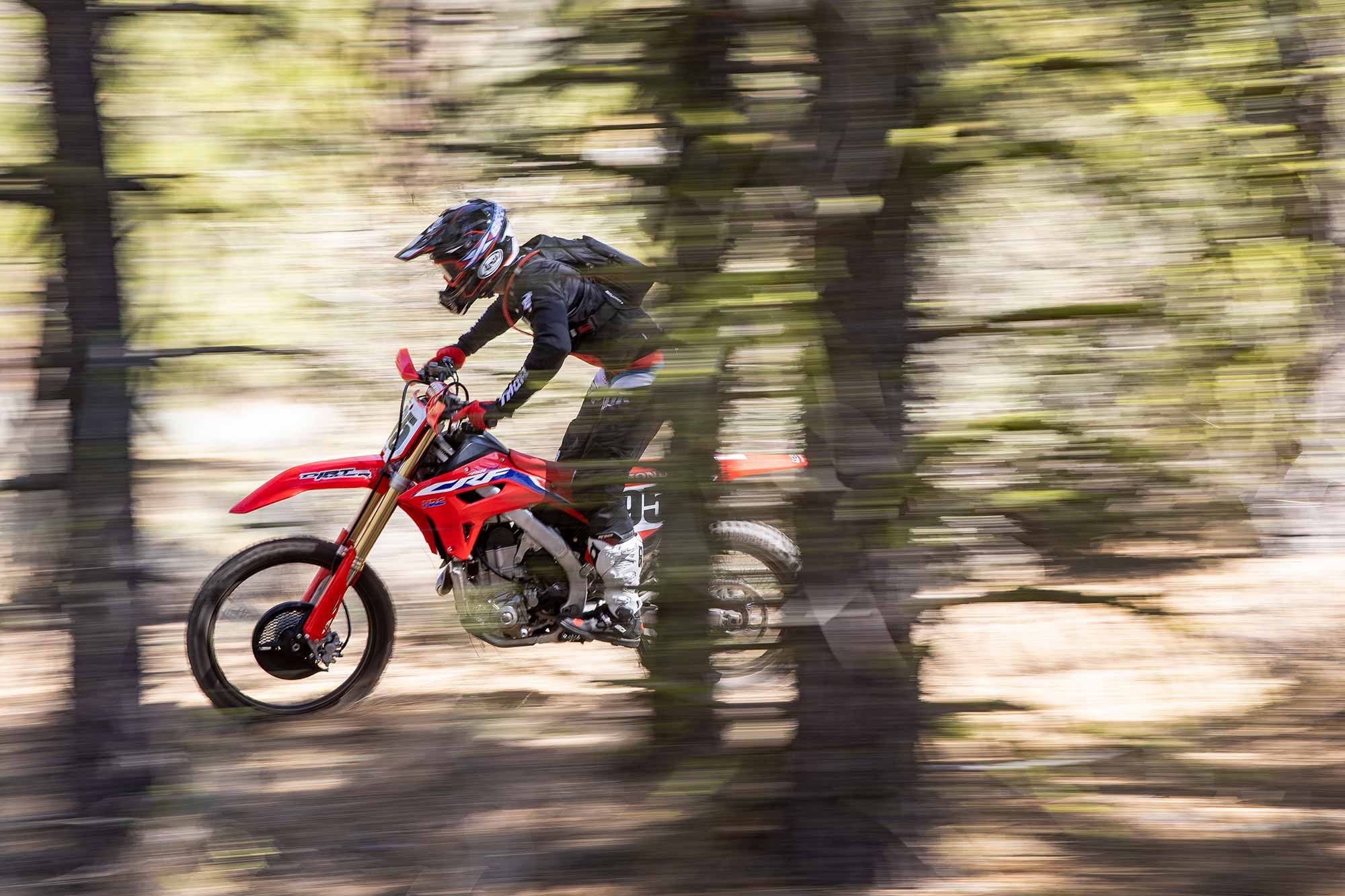 Riding the 2021 Honda CRF450RX.