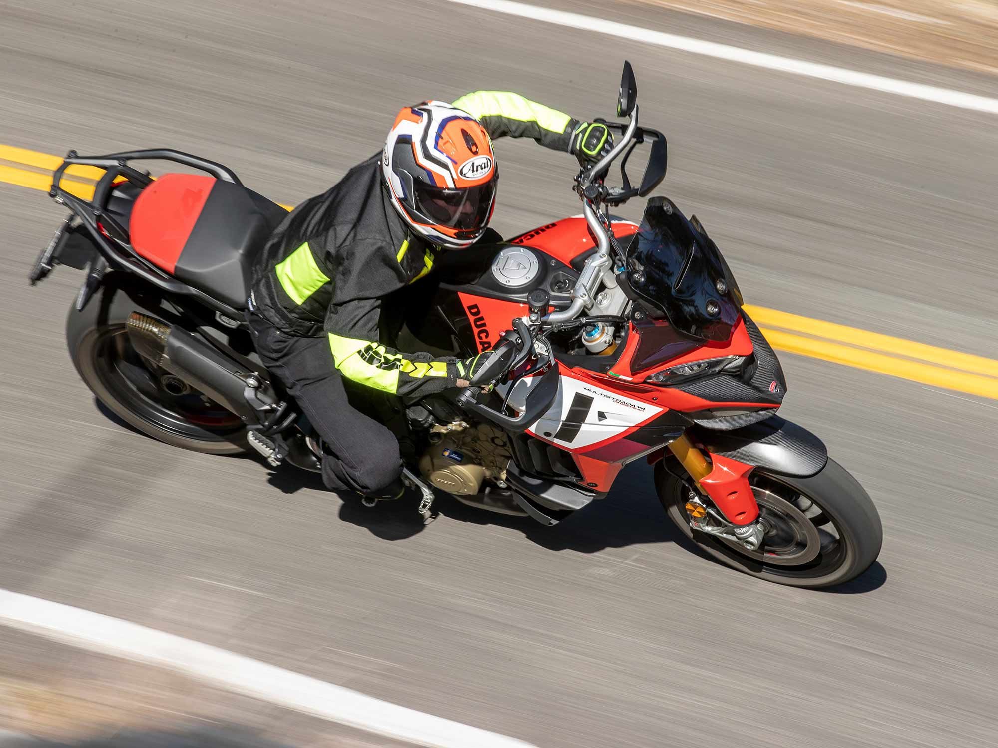 The Multistrada shreds like a streetfighter, but is more spacious and comfortable for the long haul. More twisties, please.