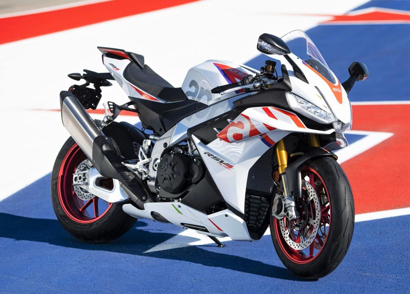 Sexy, smooth, and speedy, Aprilia’s RSV4 borrows liberally from its MotoGP race efforts to create a road-legal rocket.
