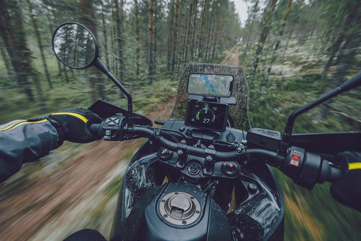 The 5-inch TFT display offers Bluetooth connectivity and can also act as an interface for smartphone media and navigation with what Husky calls an “Optional Connectivity Unit,” that works with the Ride Husqvarna Motorcycles app. Power assist slipper clutch and cruise control are standard.
