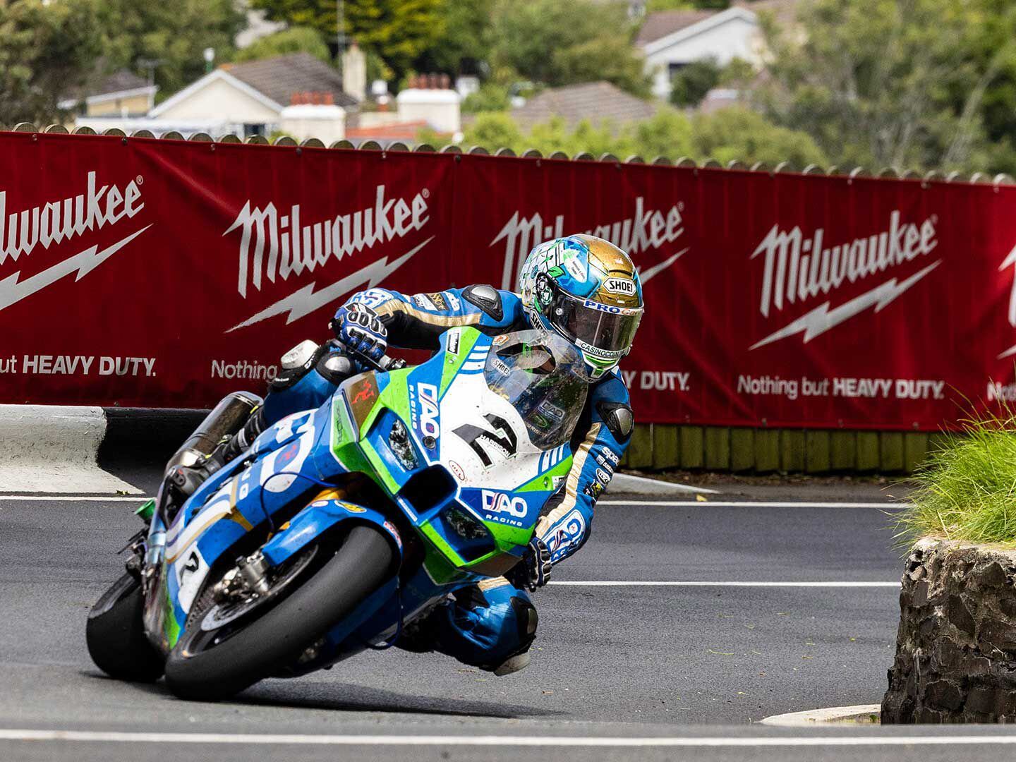 If you’ve ever wondered what it’s like to hit a pigeon at over 150 mph, ask Dean Harrison. His first bird strike of the day smashed his windshield on lap 2. Later in the race he had a second bird strike on the left of his fairing.