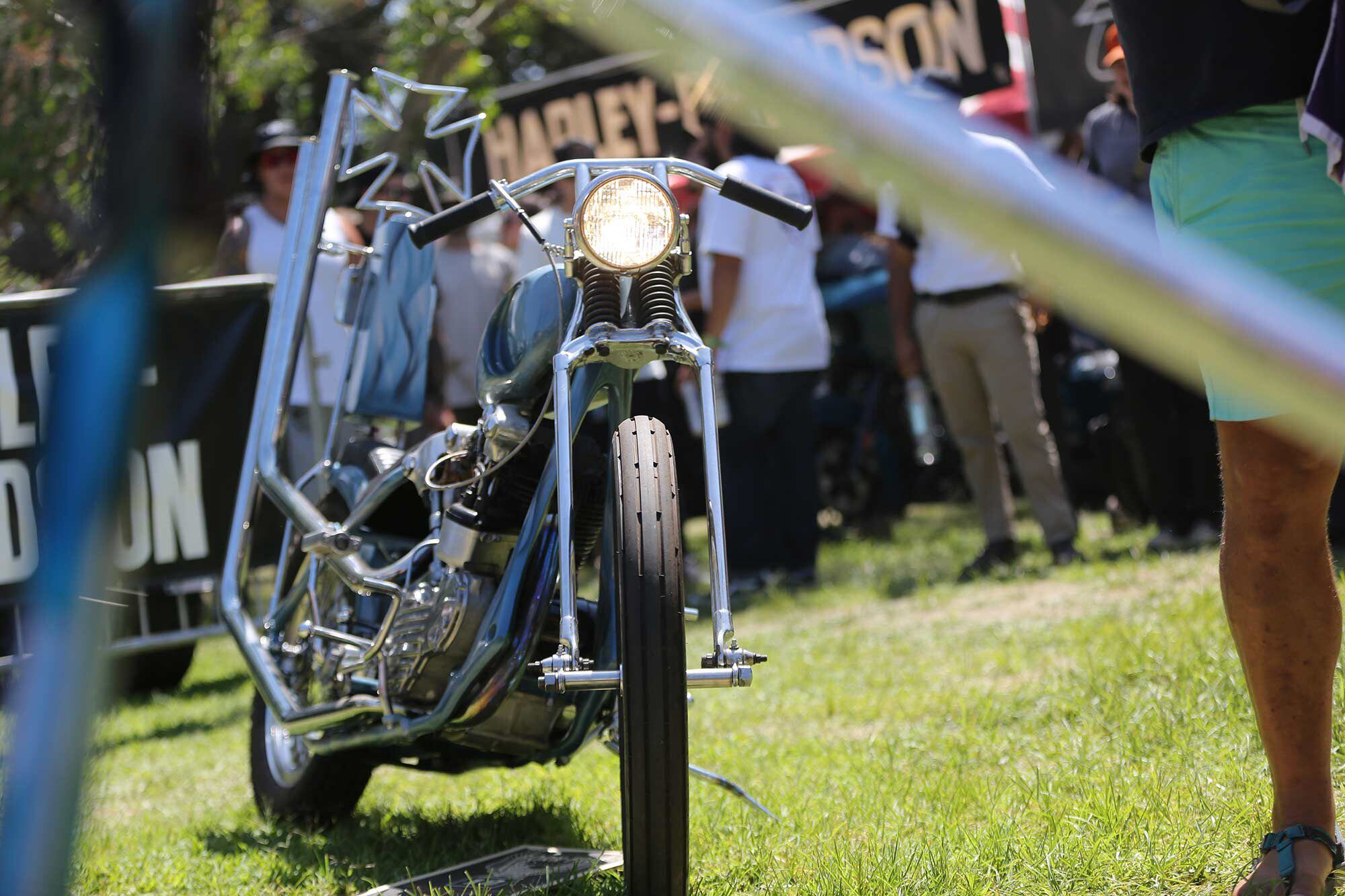 Want the chopper aesthetic of a tiny gas tank, but need a little more range? Sissy bar tank for the win.