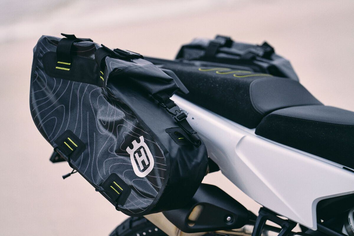 One of our few complaints about the bike are the included soft bags. They showed signs of wear after just a few days on the trail.