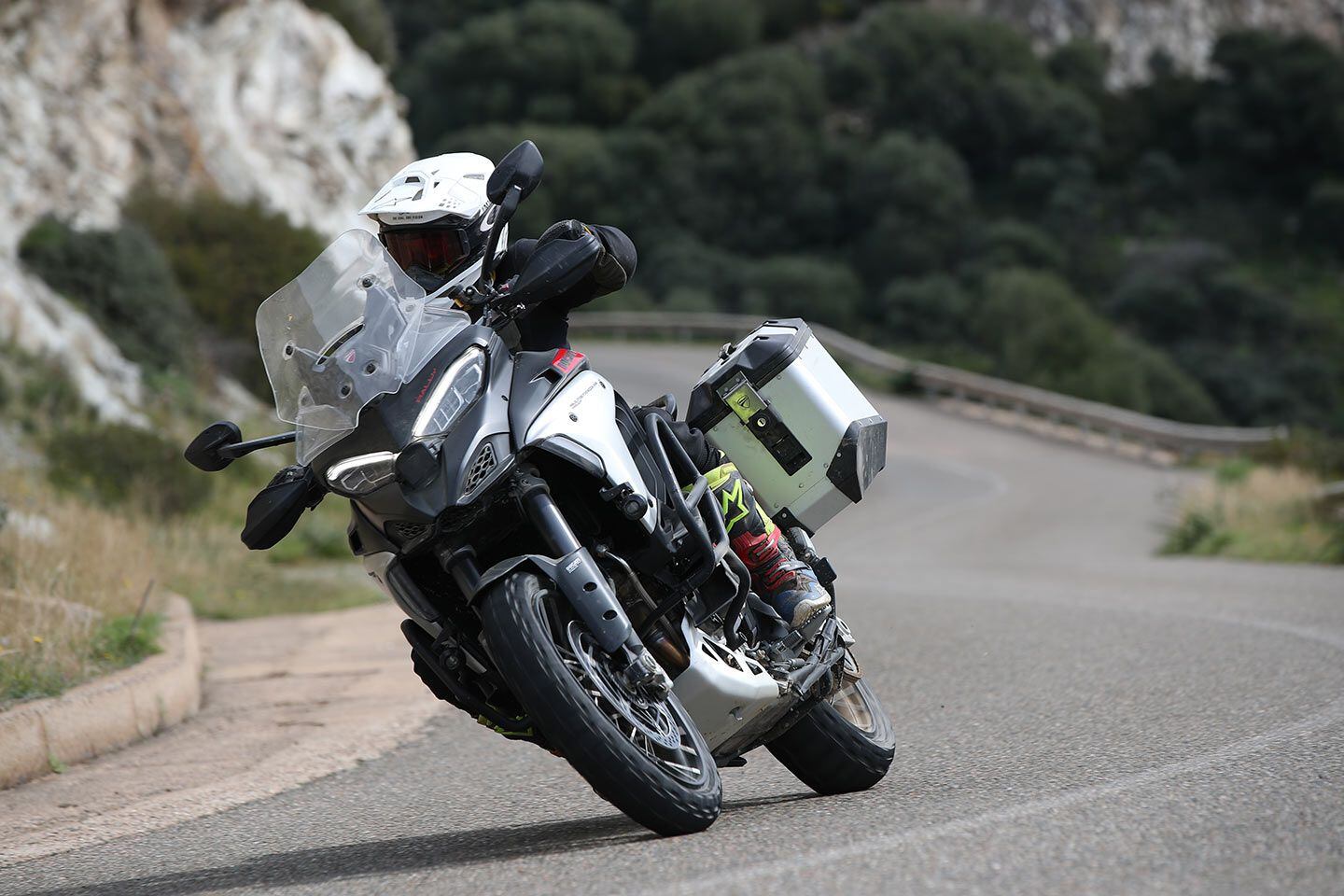 Grip and feedback from the optional Pirelli Scorpion Rally STR tires is excellent.