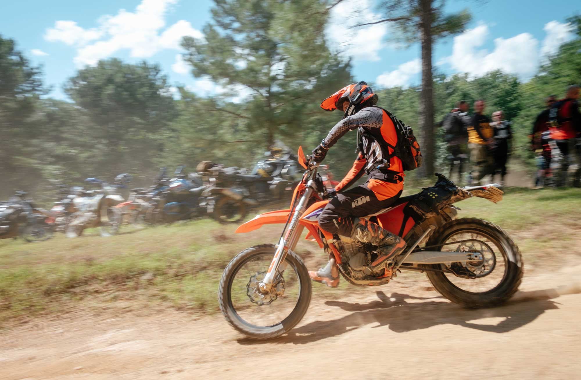 A few riders rode smaller dual sports, so Birch provided some quick examples of different BP for these riders.