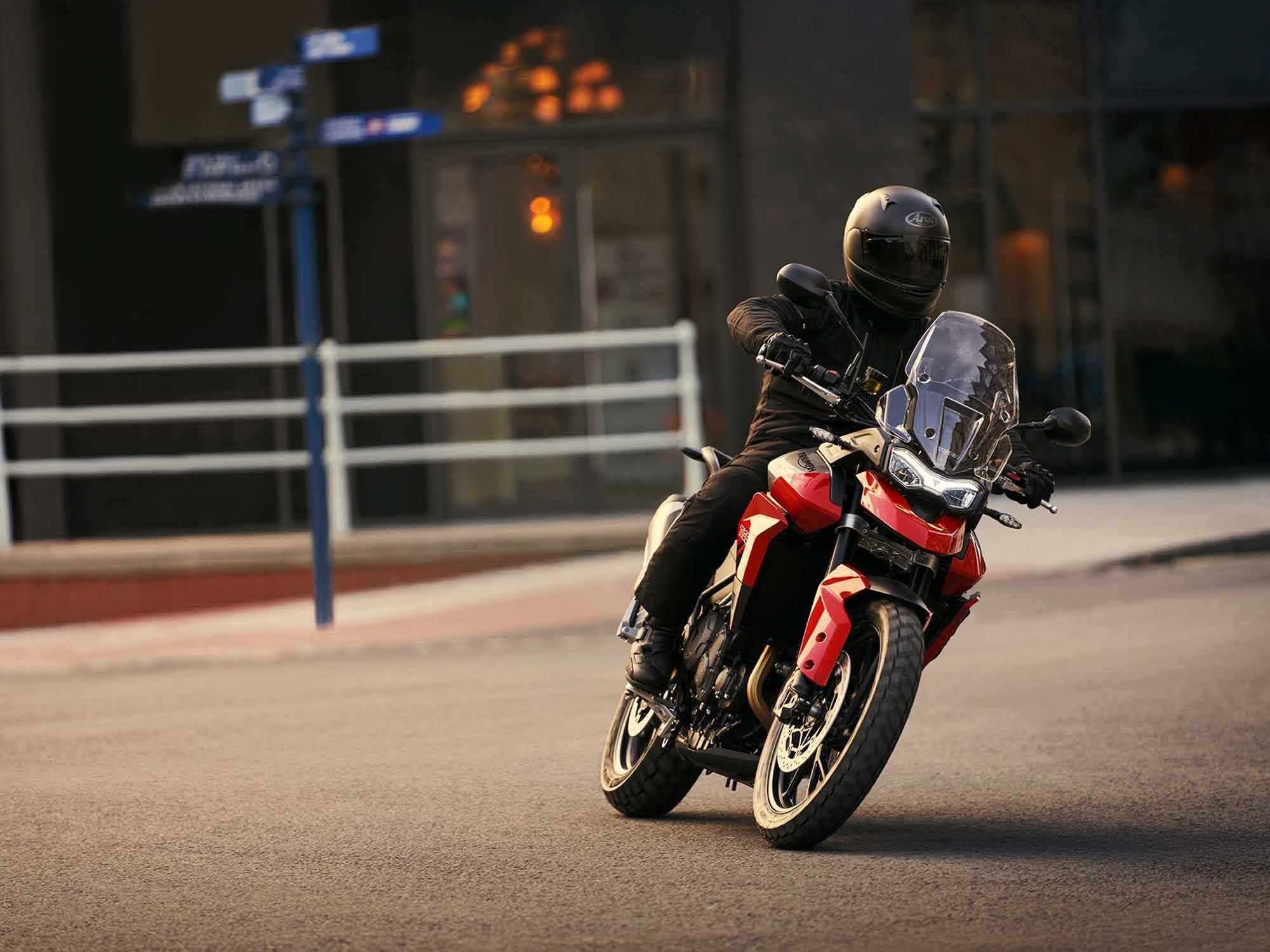 With cast wheels, the 850 Sport, like the GT models, is aimed at street riding.