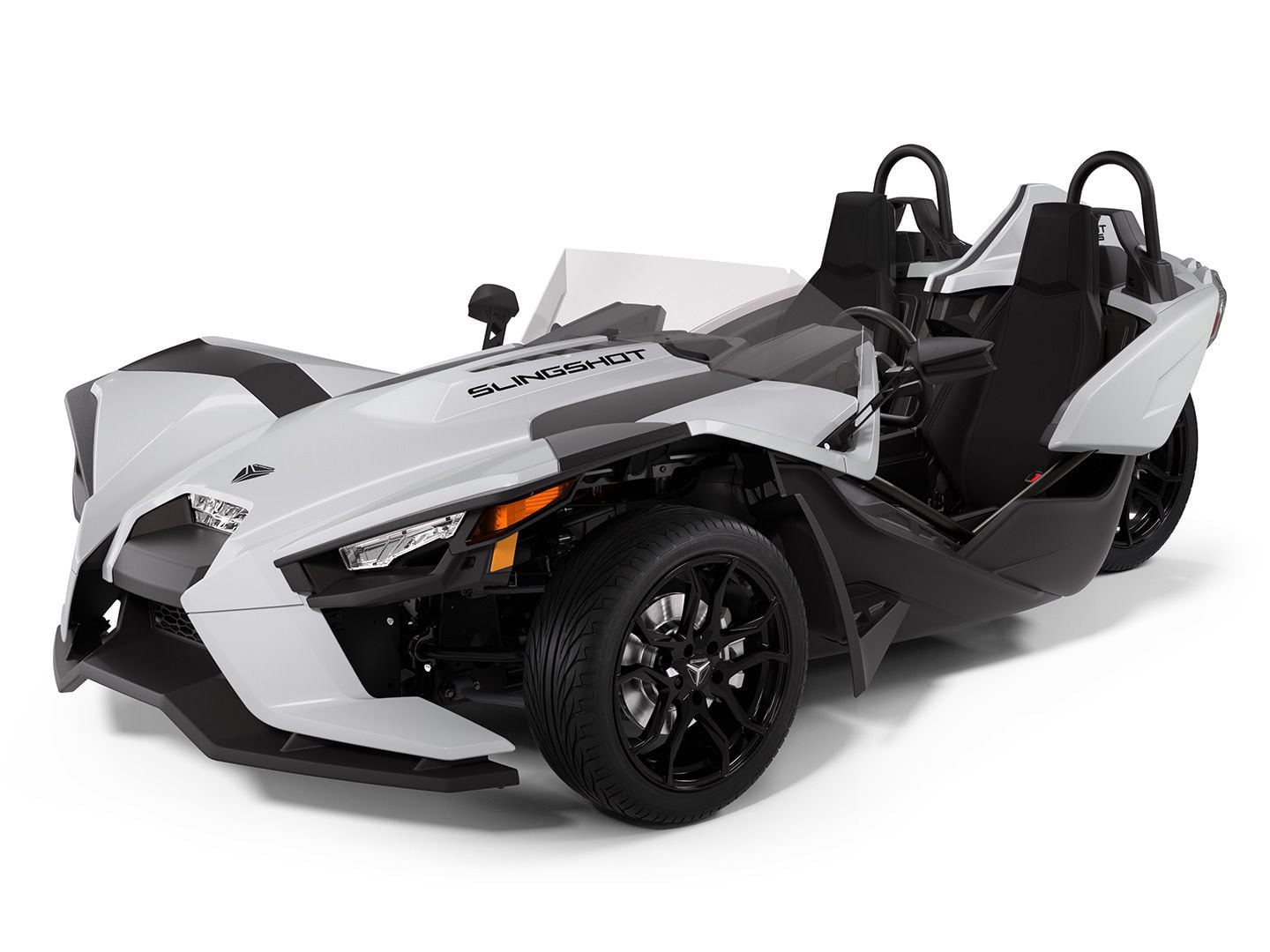 The most affordable entry into the Slingshot family is the Slingshot S with a manual transmission and Moonlight White paint. MSRP is $21,499.