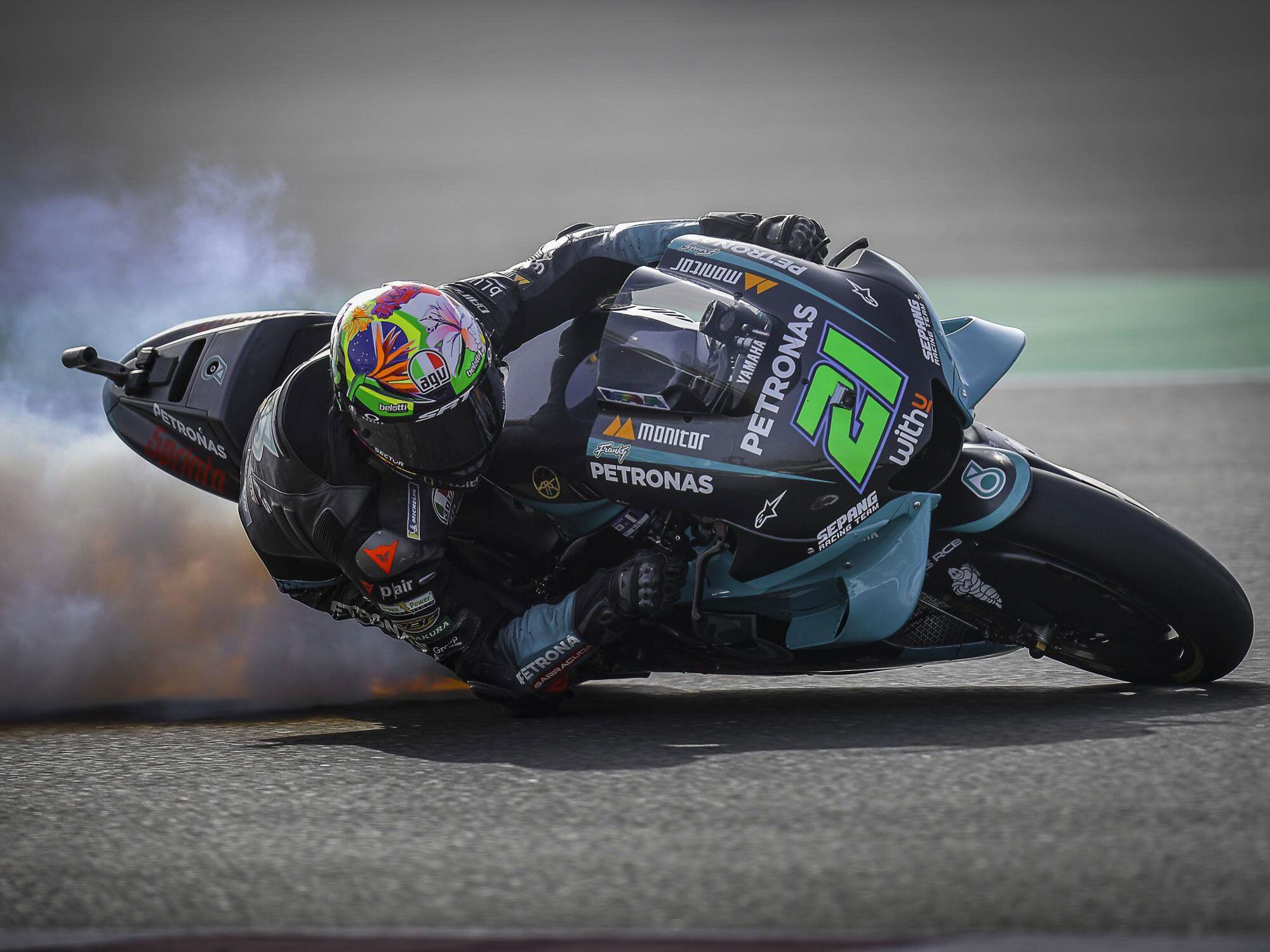 Franco Morbidelli’s Yamaha billowed smoke in FP1, but Yamaha said the problem was easily fixed and the engine was still usable.