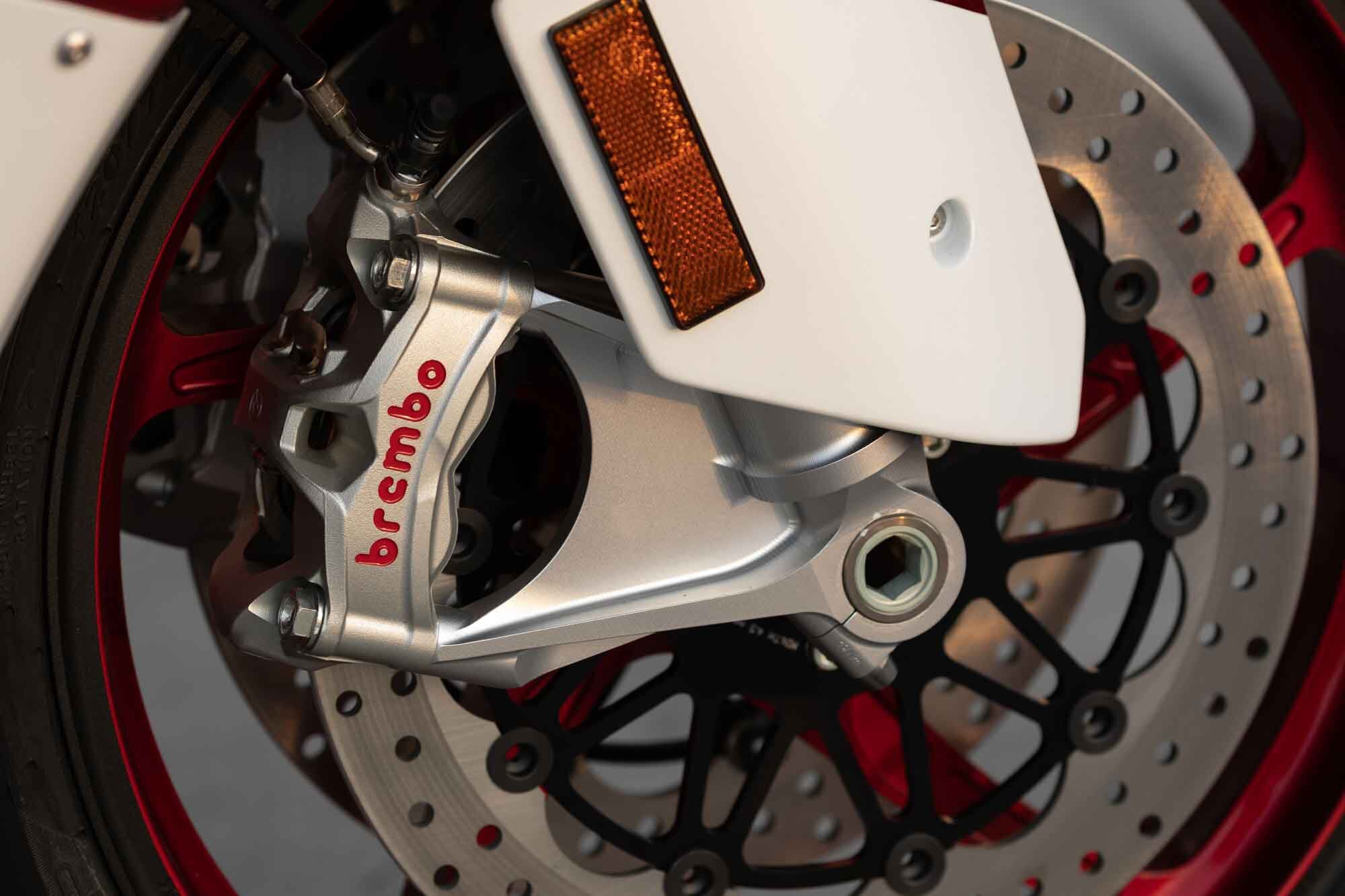 Brembo radial calipers have top-shelf stopping power.