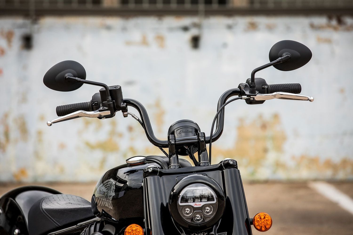 Mini-ape handlebars on the Bobber models.