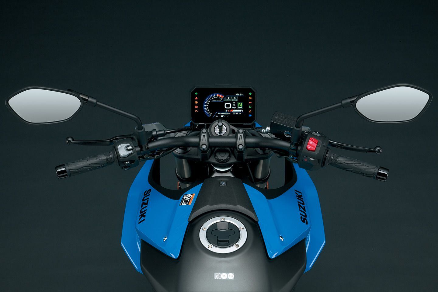 Rider’s view of the cockpit.