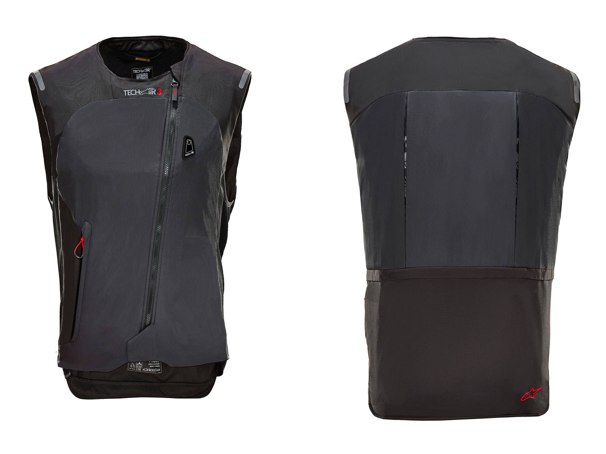 Front and back of Alpinestars Tech-Air 3 autonomous airbag system.