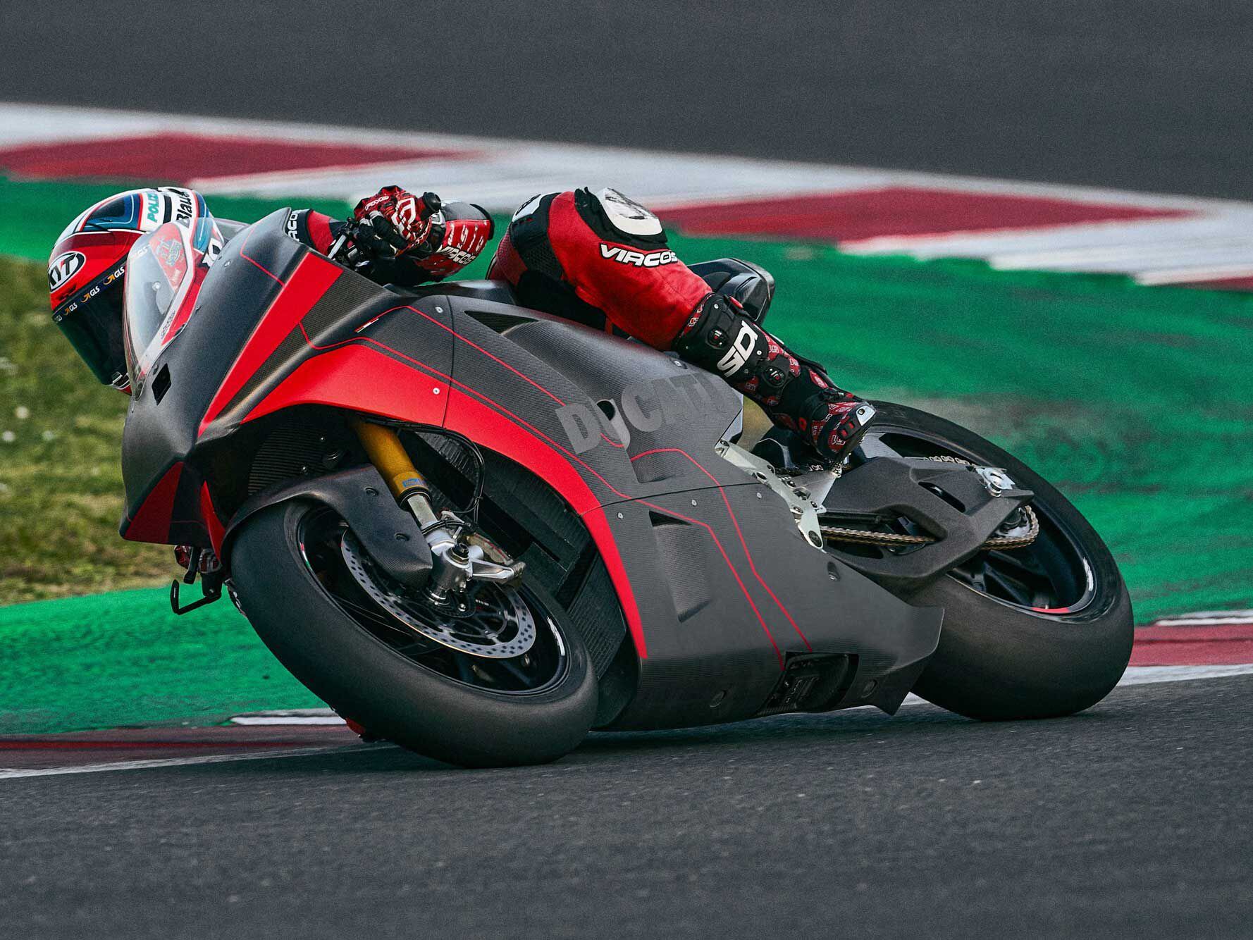 Ducati will officially enter the FIM MotoE series in 2023, but it’s already been seen testing an electric prototype racebike.