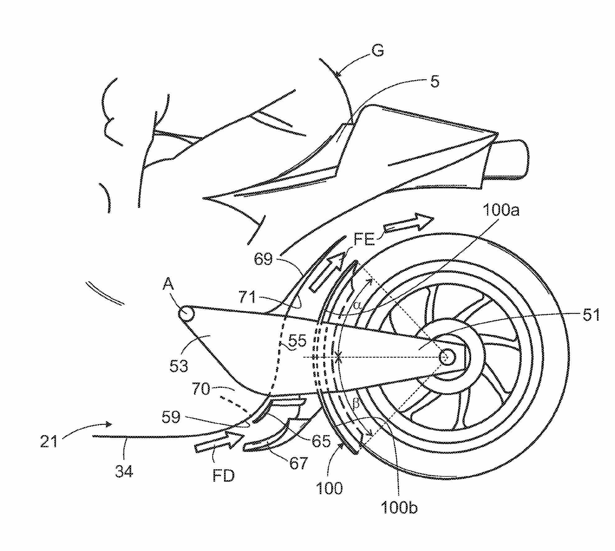 In wet conditions, when heat is wanted in the rear tire, different mudguards can be used with different spacing to the tire to retain heat. Could this be automated on a future Aprilia streetbike?