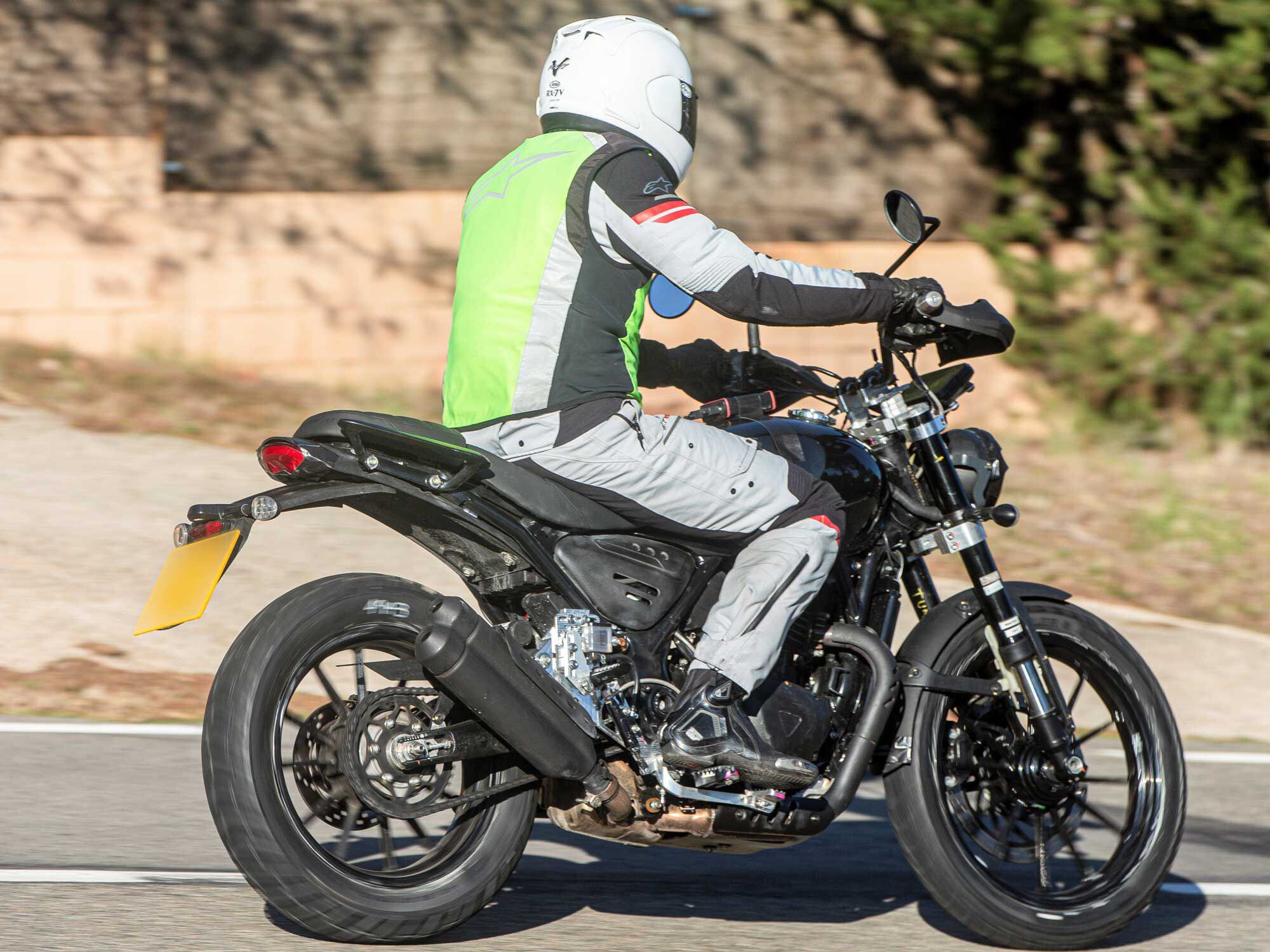 Both test mules look nearly finalized, so we might well see them in Triumph’s range late this year or in early 2023.