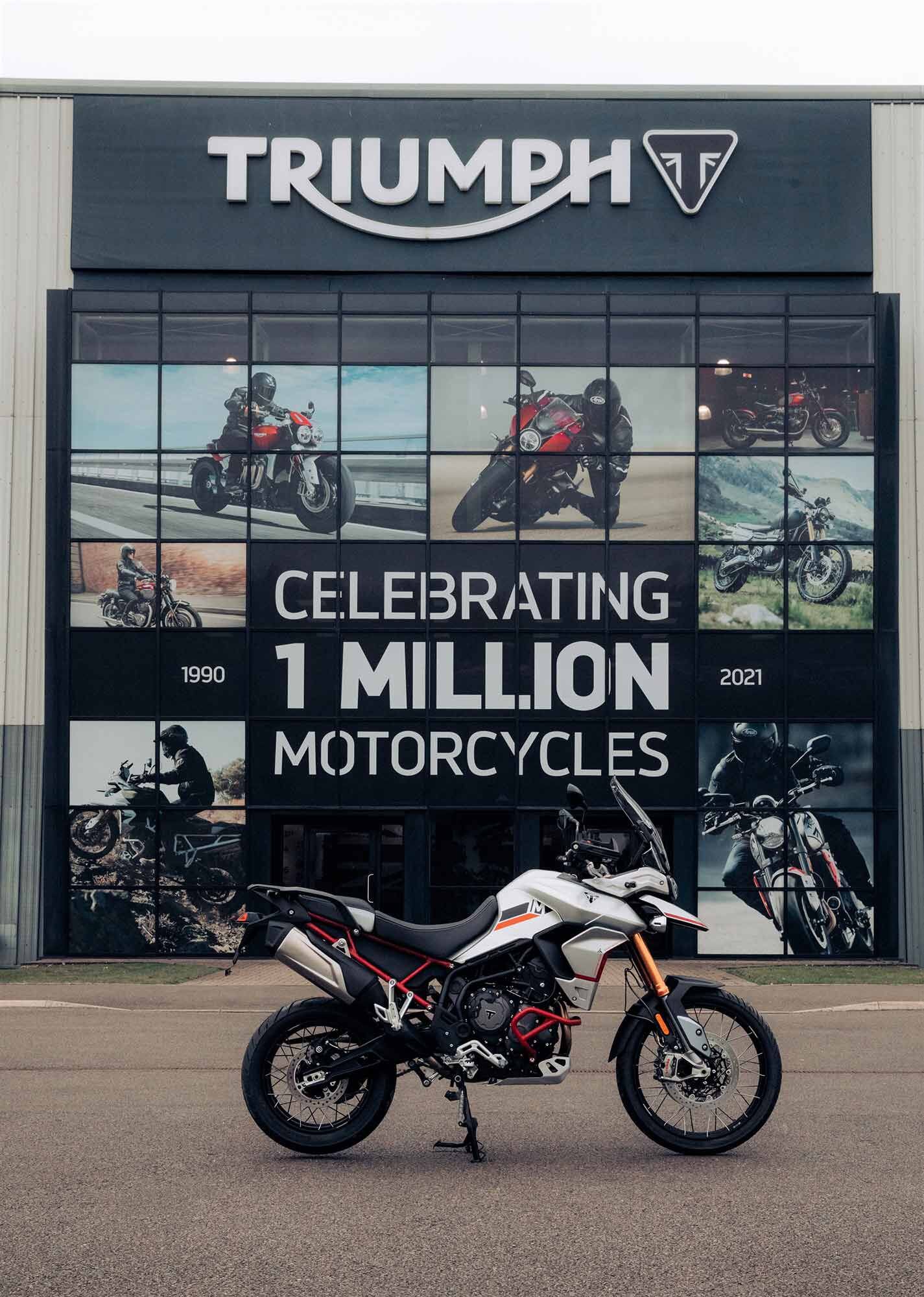 The millionth bike was feted at the Triumph HQ in Hinckley. The bike will be displayed prior to the 120th anniversary celebrations Triumph is planning.