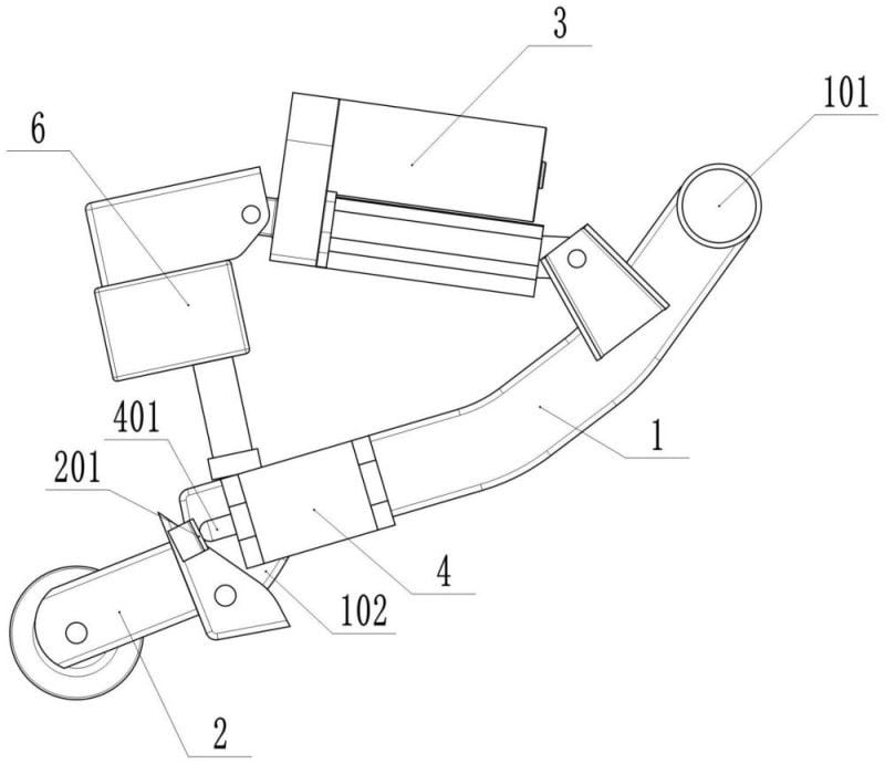 Detailed view of the system, that in theory could be attached to any double-sided swingarm.