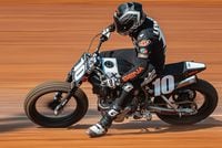 Royal Enfield on dirt track
