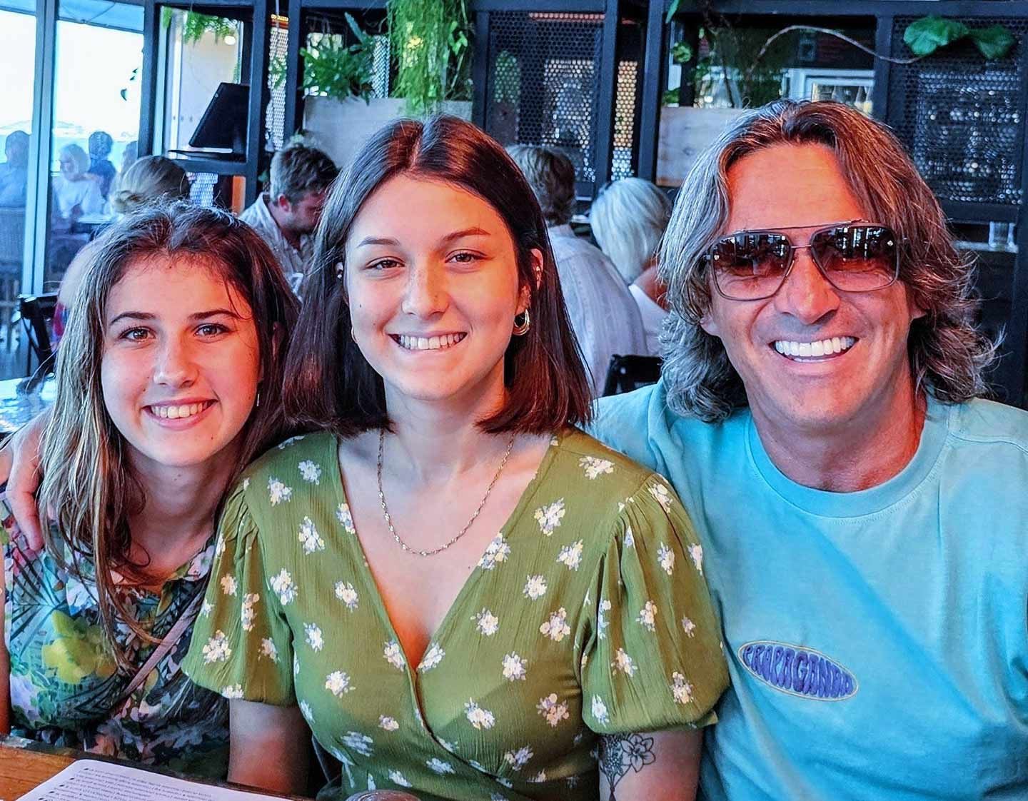 With my daughters Emily (20) and Jessica (17). They are my life.