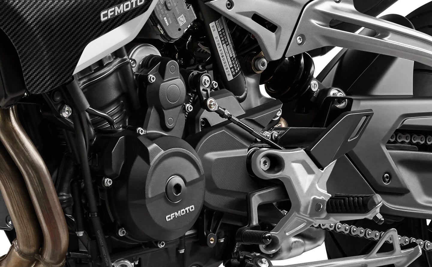 The 800NK is powered by a 99 hp version of KTM’s 799cc parallel twin that it’s built alongside.