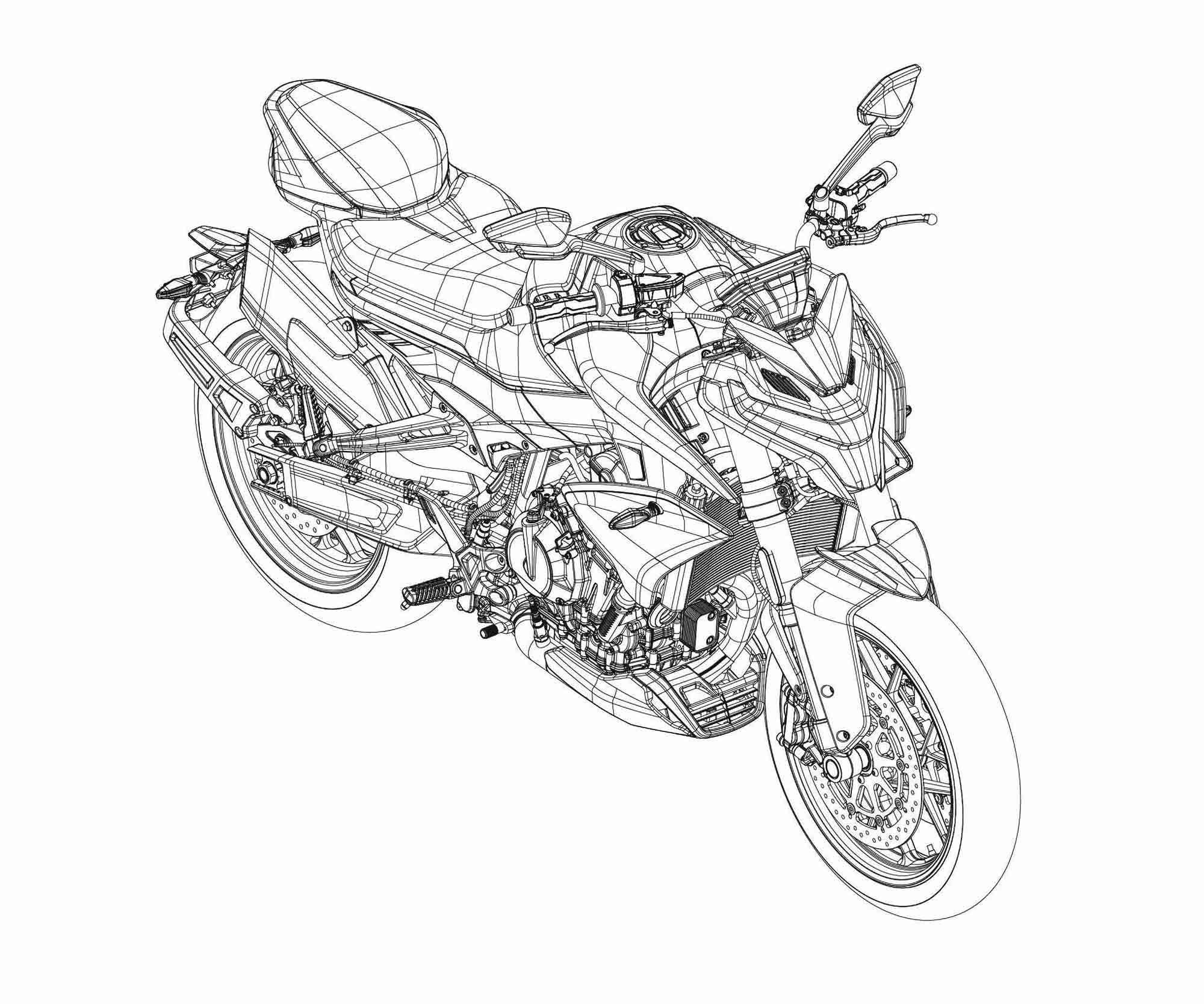 These extremely detailed illustrations give us a very good idea of what the 800NK will look like in the flesh.