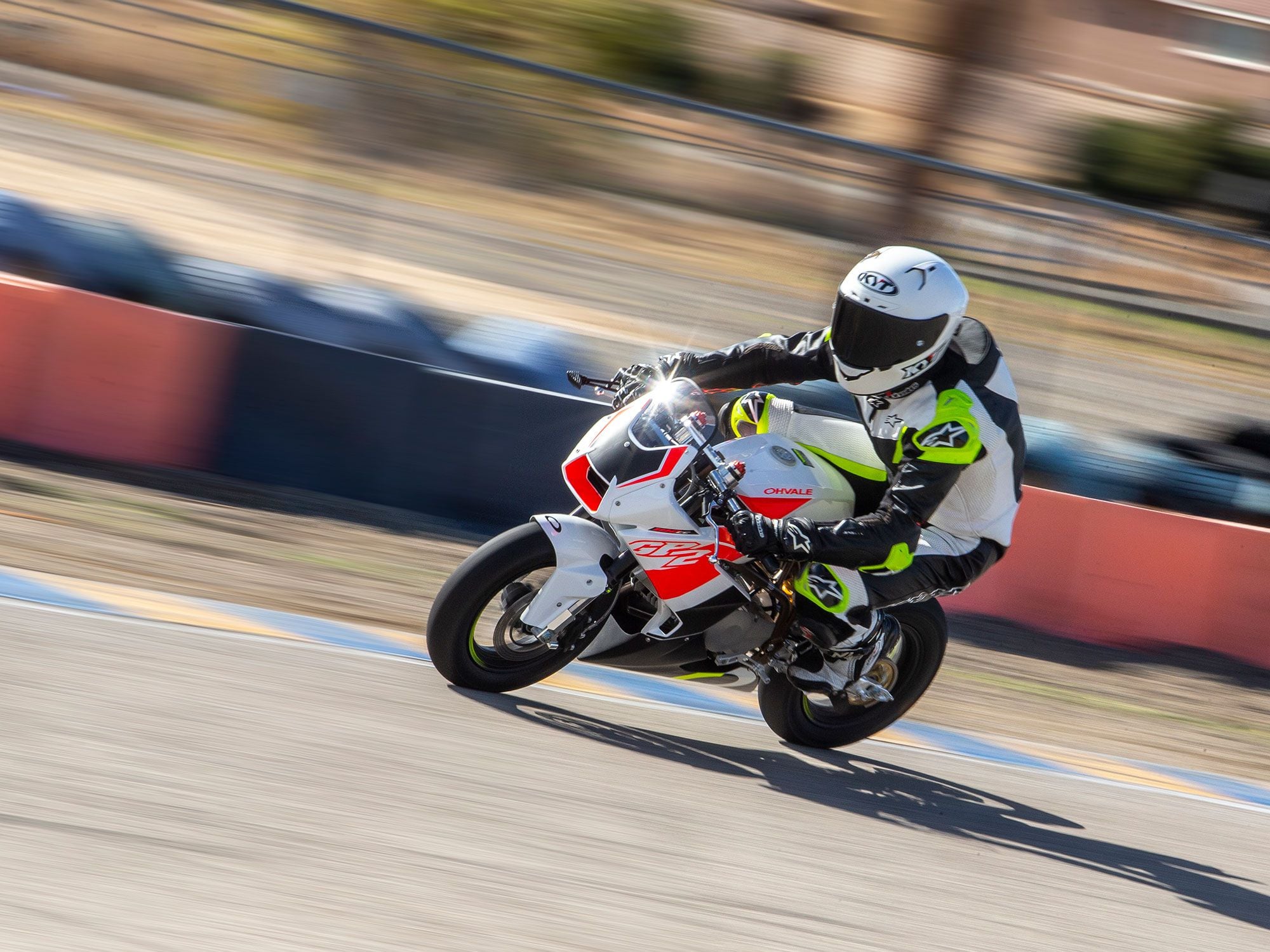 Stopping comes quickly on the GP-2 190 via the J.Juan radial front caliper, but consider it only weighs 167 pounds fully fueled.