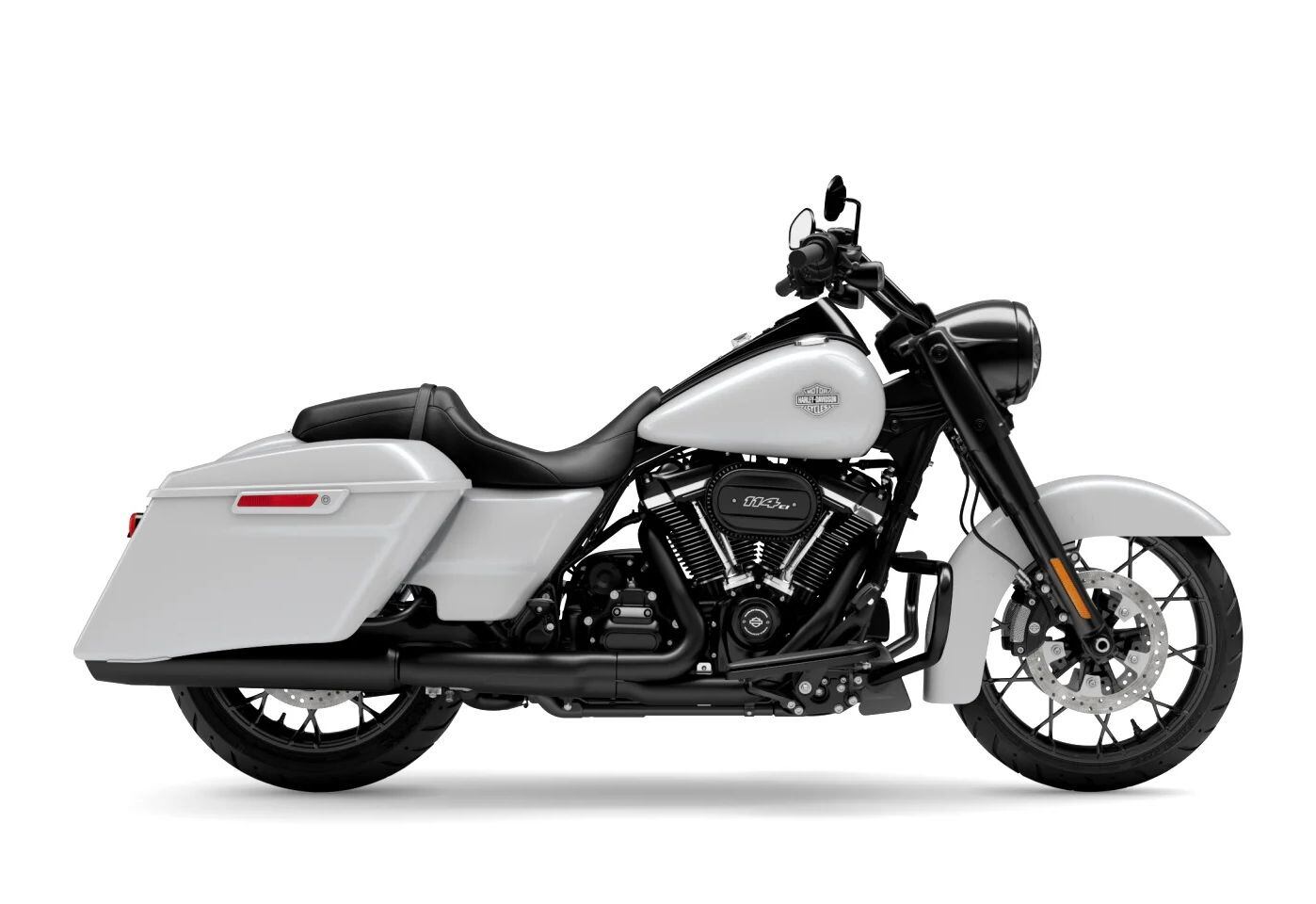 The Road King Special is back for 2024 as well, with its M-8 114 engine, stretched saddlebags, mini-ape handlebars, and floorboards. It retails for $24,999 and comes in four color options.