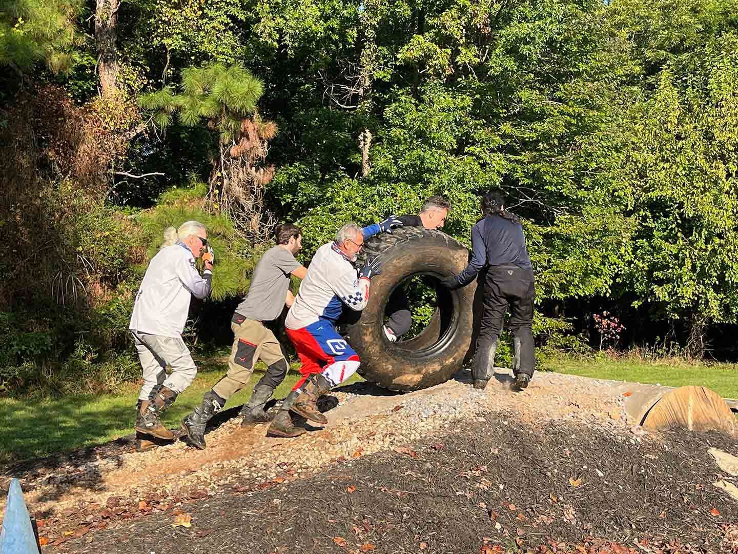 Physical challenges test strength and endurance.