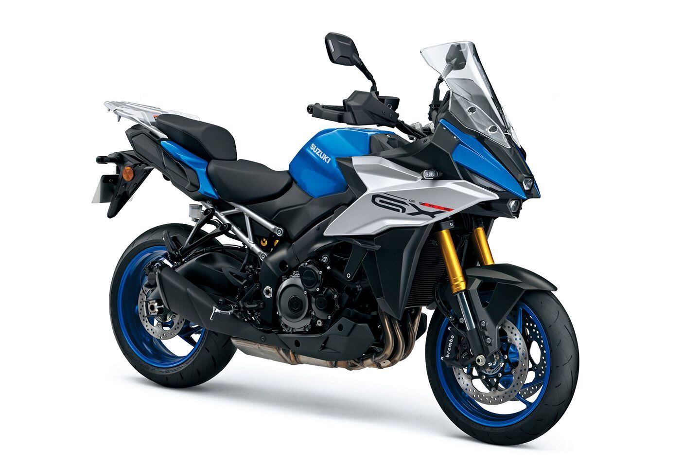 The brand-new 2024 Suzuki GSX-S1000GX in blue.