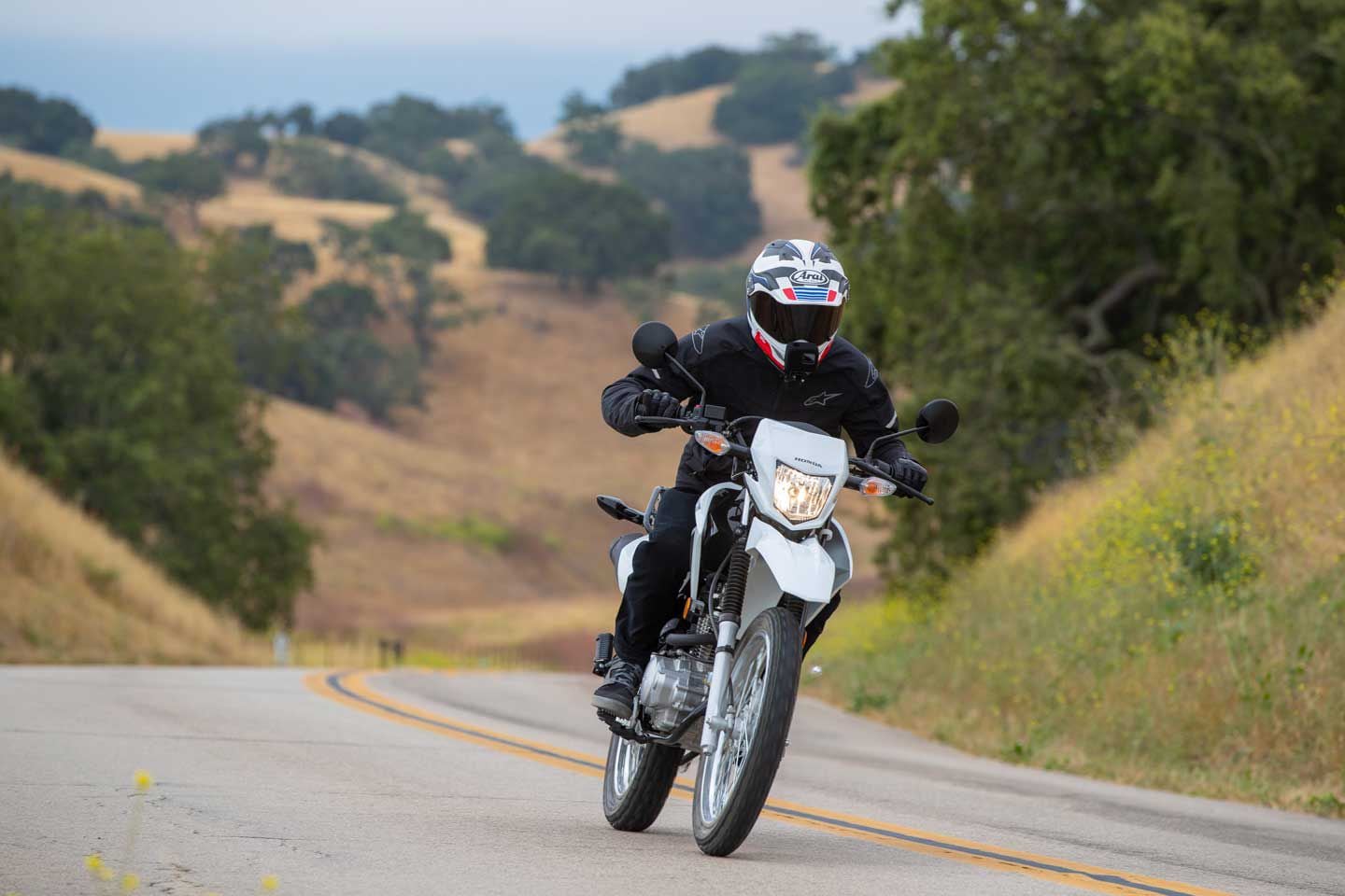 On the open highway the Honda XR150L can comfortably cruise north of 60 mph.