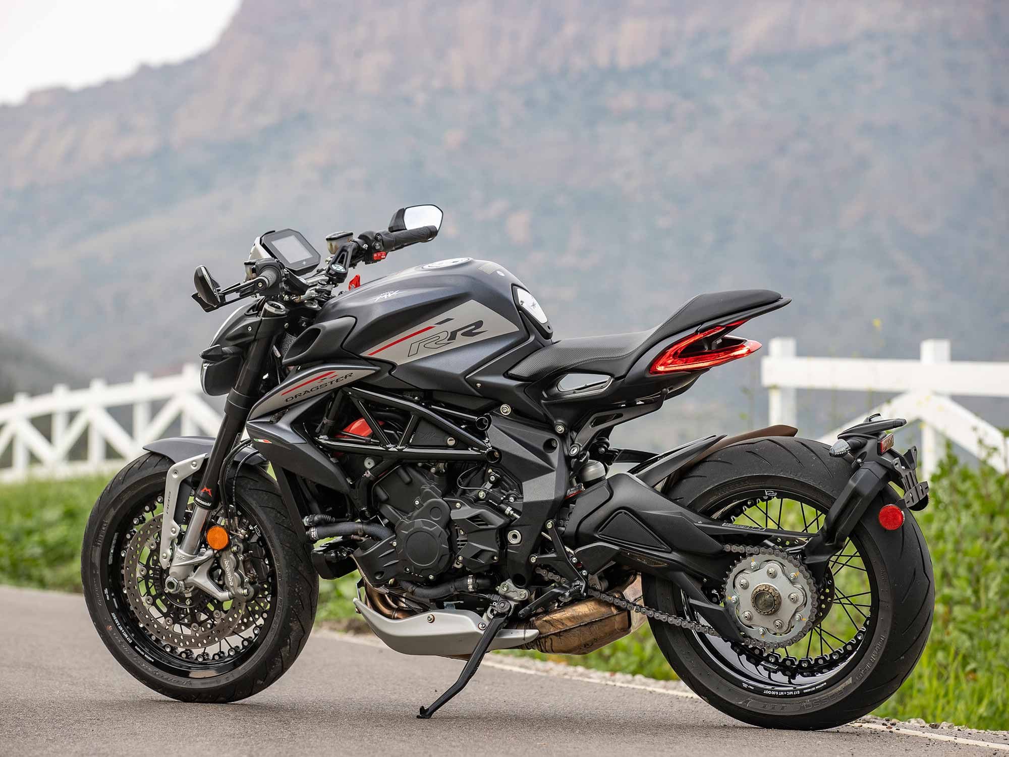 Even by modern naked standards, the MV Agusta Dragster RR SCS looks wild.