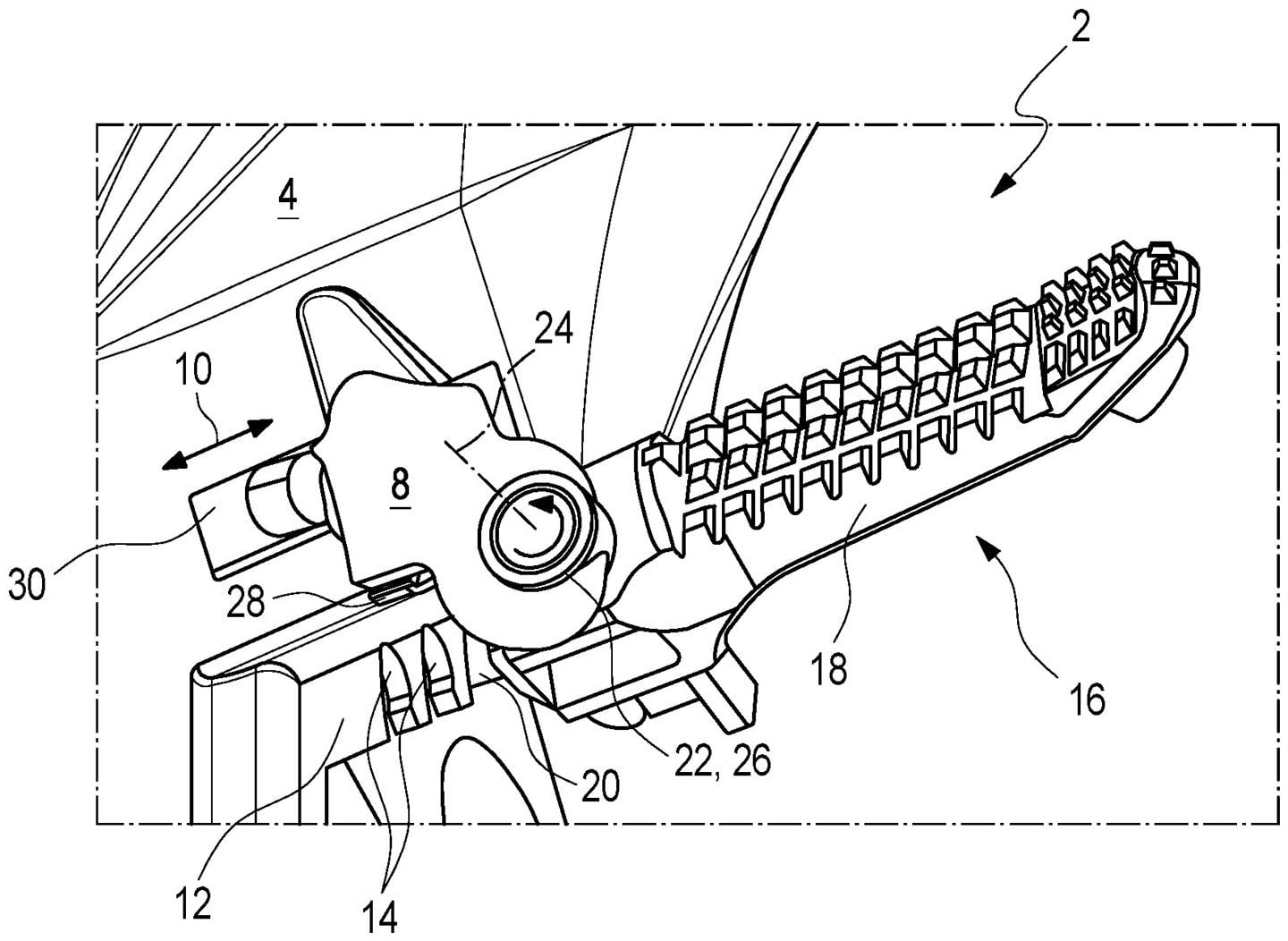 By not having to also adjust the brake or shift levers the execution can be greatly simplified.
