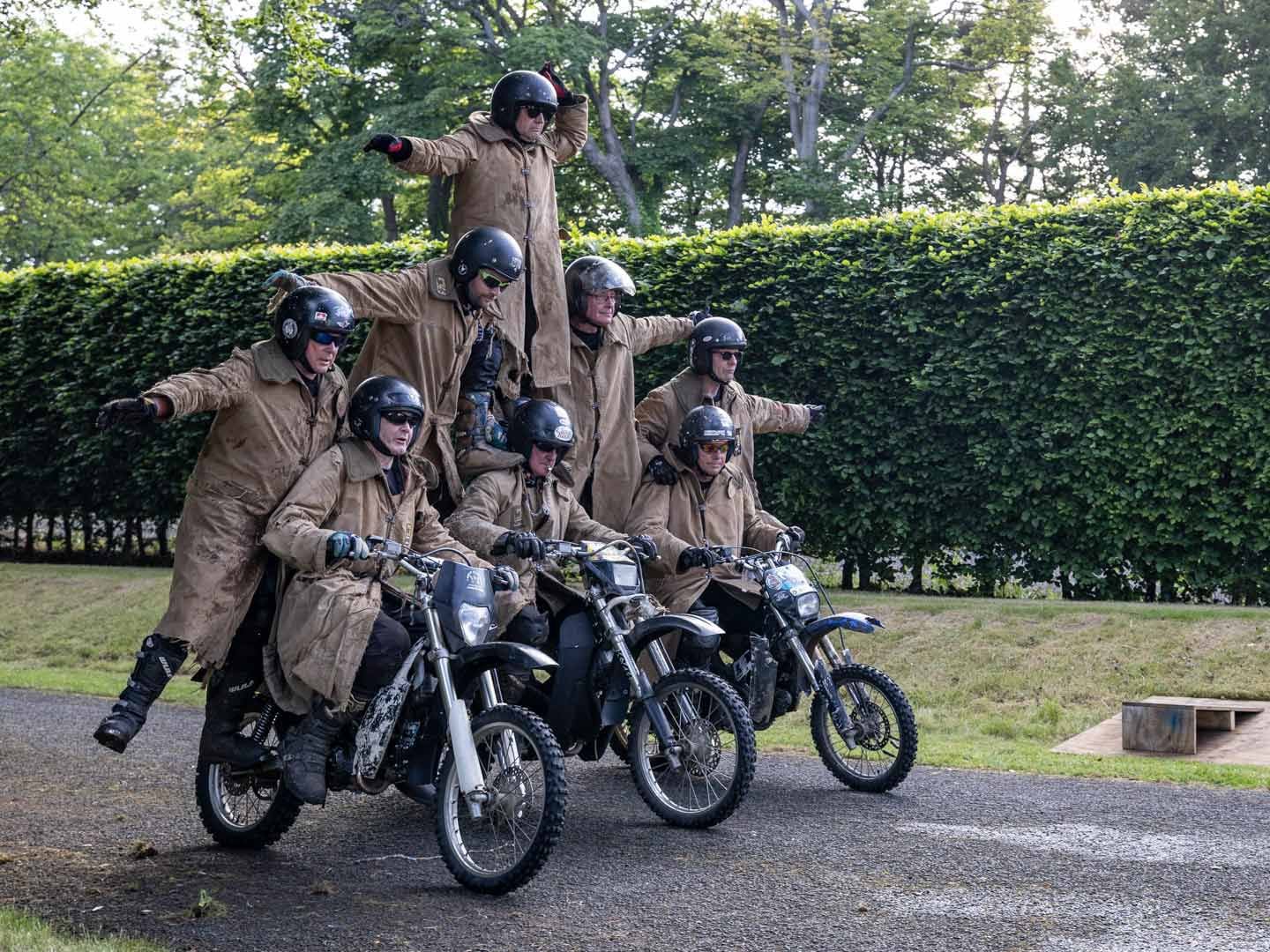 Capping off the planned rest day were two legendary demonstration teams. The Purple Helmets, after sharing their motorcycle antics for the past 27 years, decided that 2022 will be their final TT.